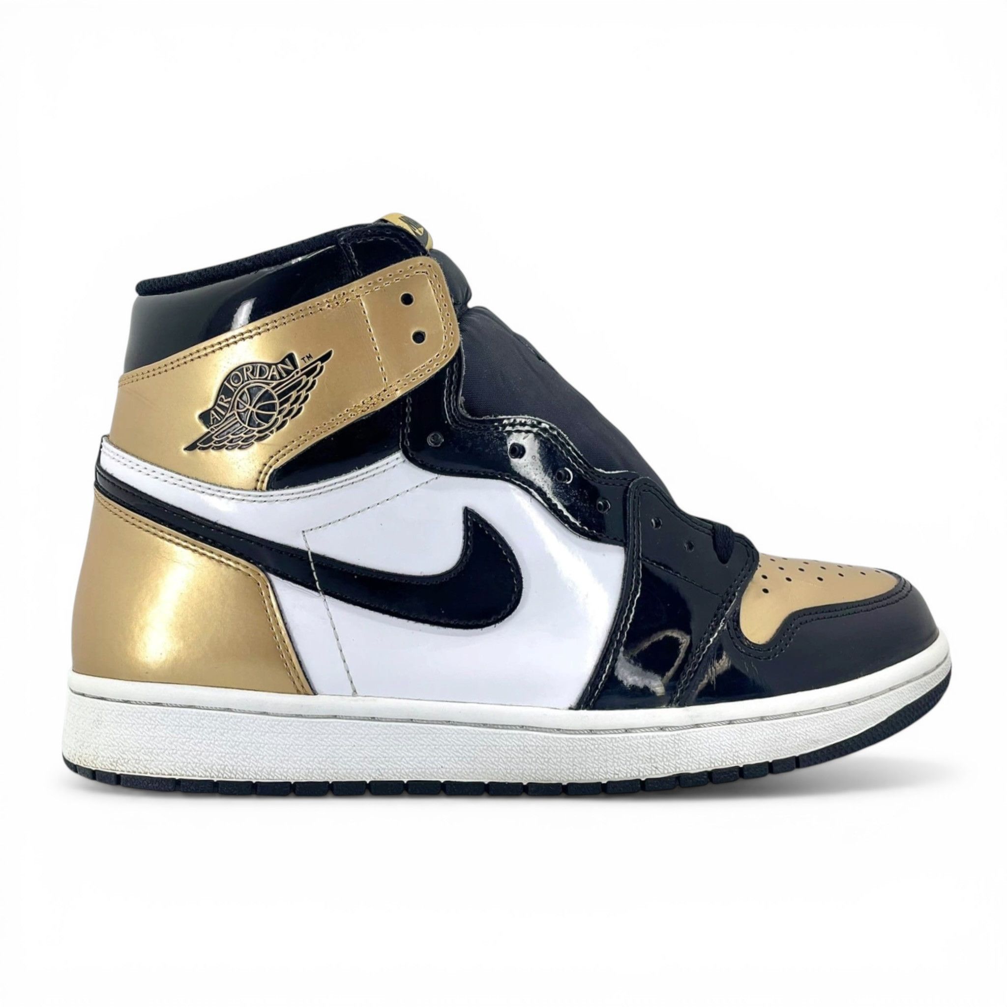 Nike 1 Retro High NRG Patent Gold Toe Size US 12 / EU 45 - 1 Thumbnail