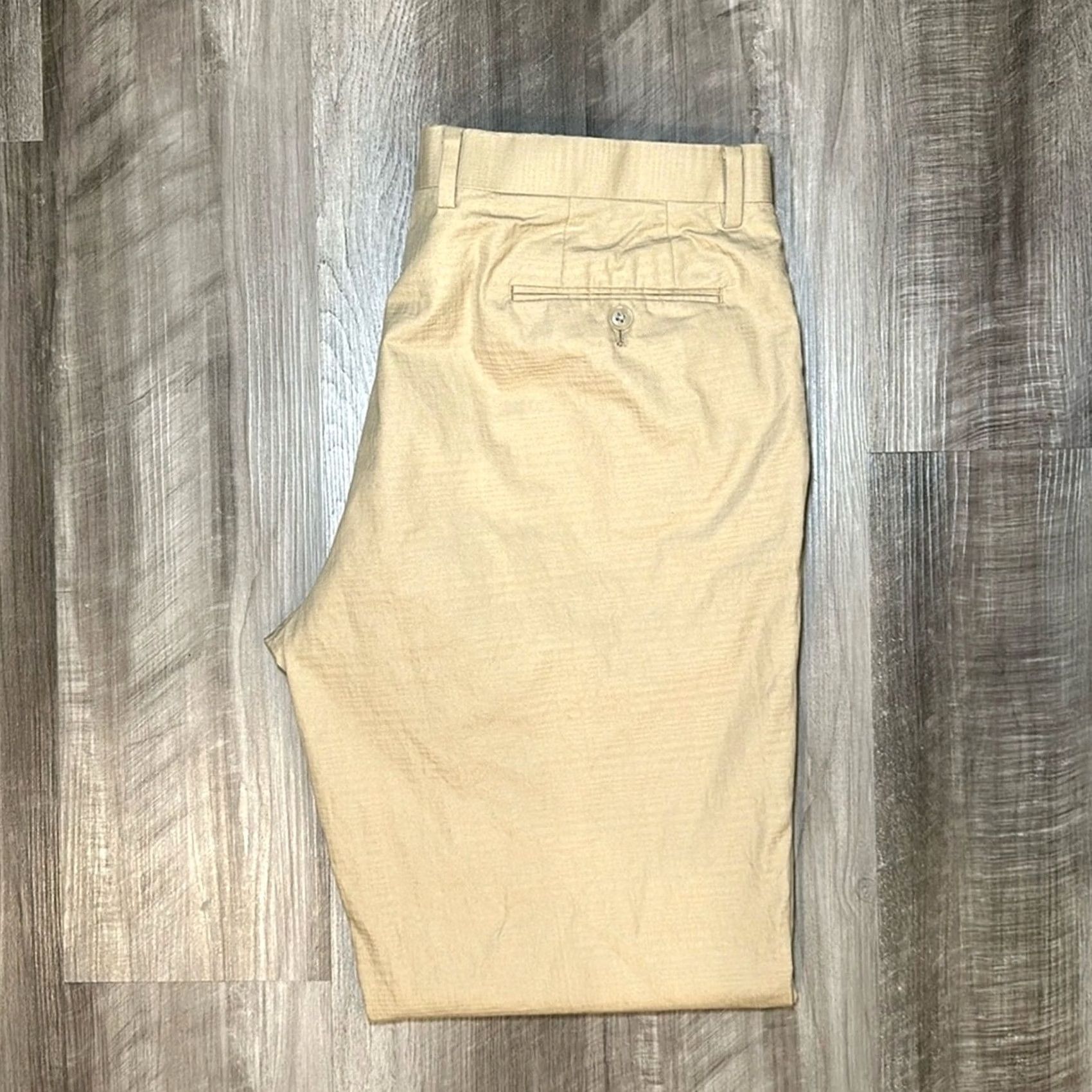 John Varvatos John Varvatos Plaid Chino Dress Pants Men 38 Regular Tan 30in Inseam Size US 38 / EU 54 - 2 Thumbnail