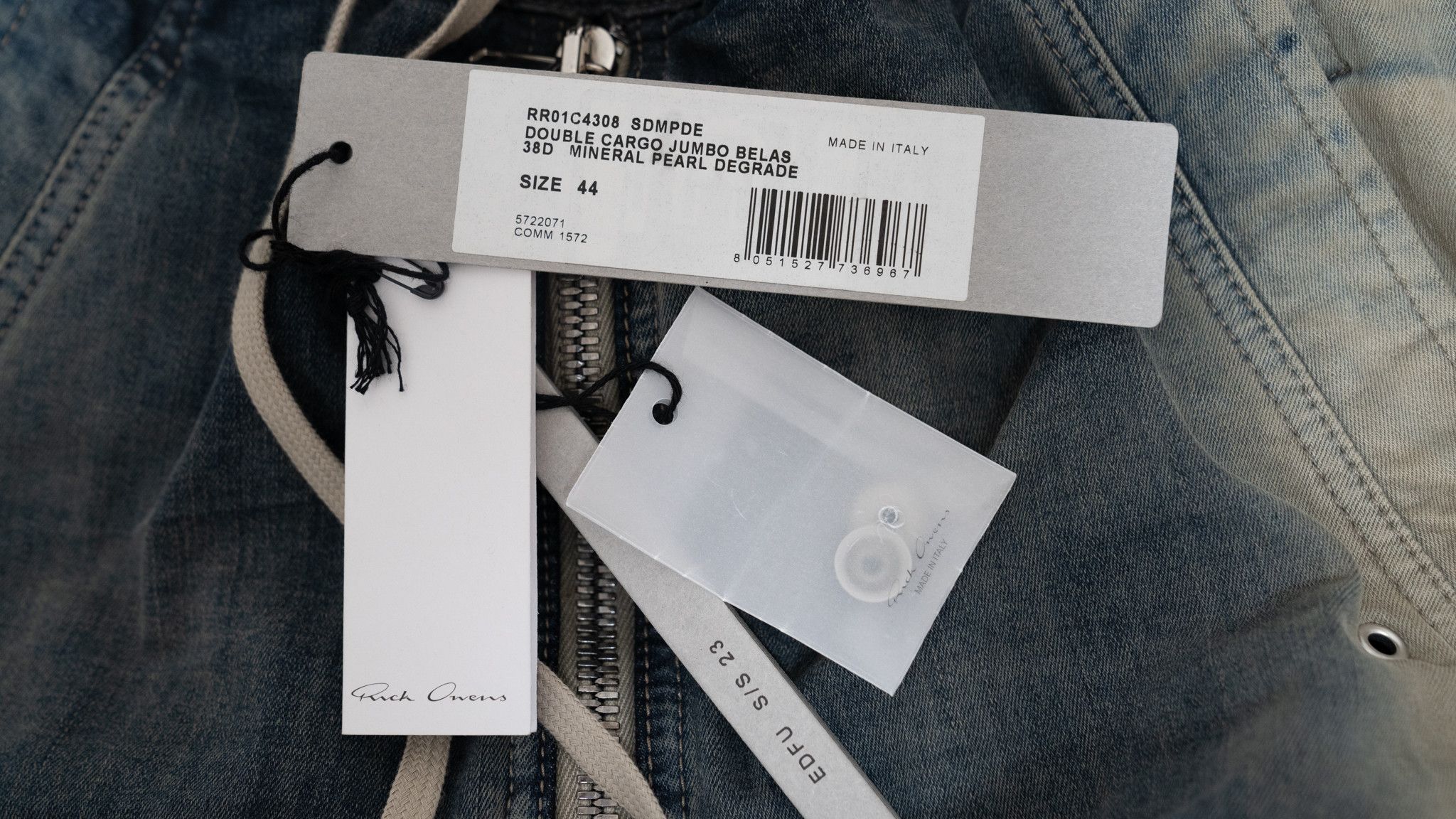 Rick Owens [NWT]23SS DOUBLE CARGO JUMBO BELAS IT44 Size US 28 / EU 44 - 17 Thumbnail