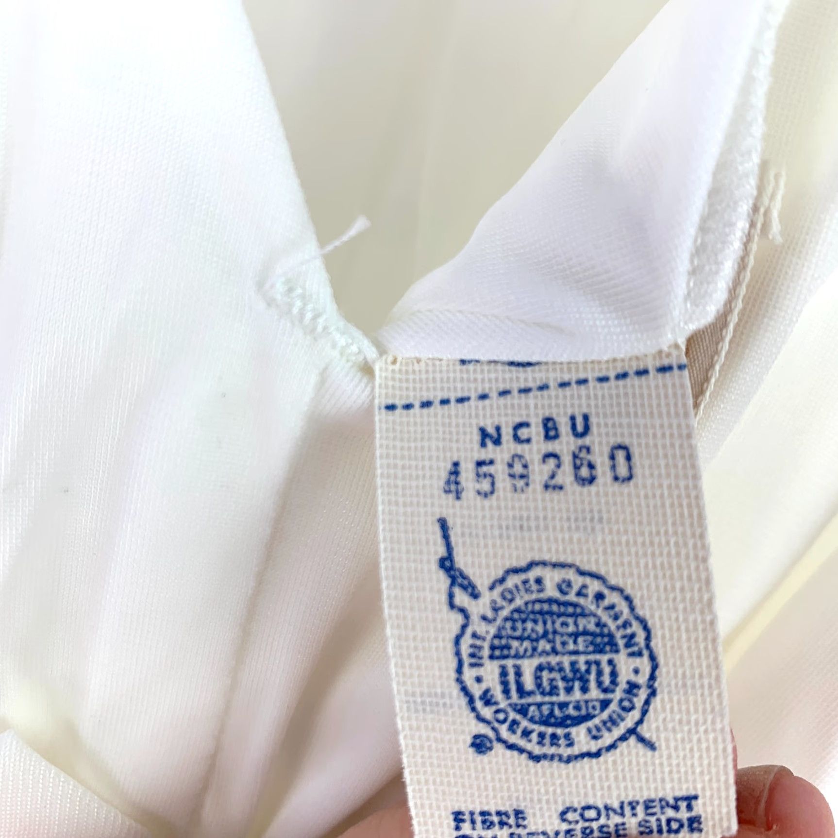 Vintage VINTAGE Miss Elaine Union Made Goddess White Nylon Sheer Slip Nightgown Large Size ONE SIZE - 3 Thumbnail