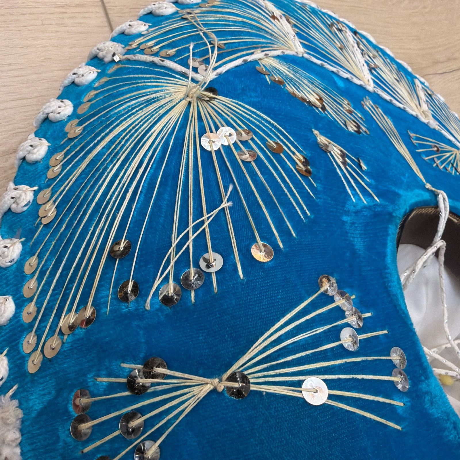 Pigalle Pigalle XXXXX Blue Sequin Sombrero Hat 23 in Diameter Size US M / EU 48-50 / 2 - 14 Thumbnail