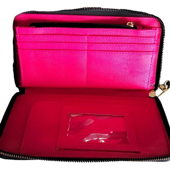 Betsey Johnson Brand New Betsey Johnson Black Leather Wristlet Wallet W/ Em Size ONE SIZE - 7 Thumbnail