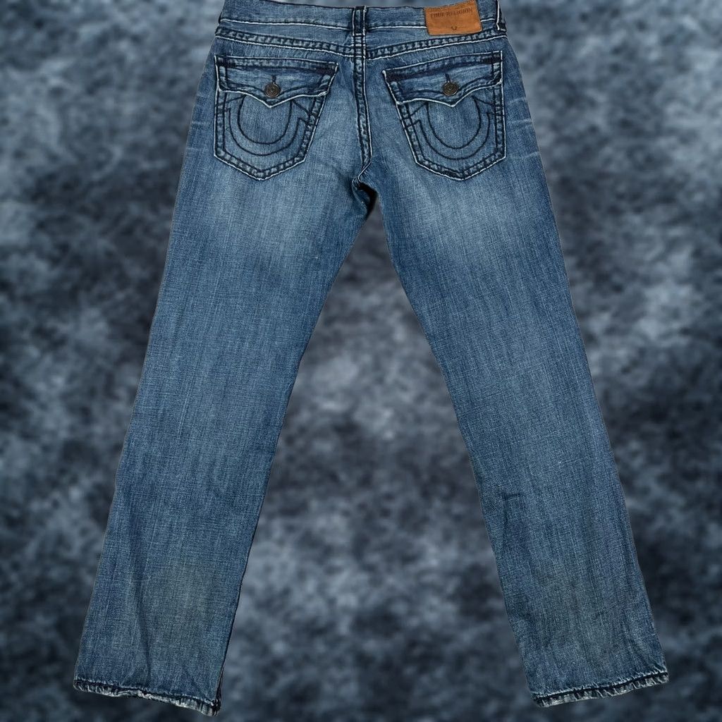 True Religion True Religion Ricky Super T Jeans Mens Relaxed Straight Blue 34x33 Pants Size US 34 / EU 50 - 1 Thumbnail