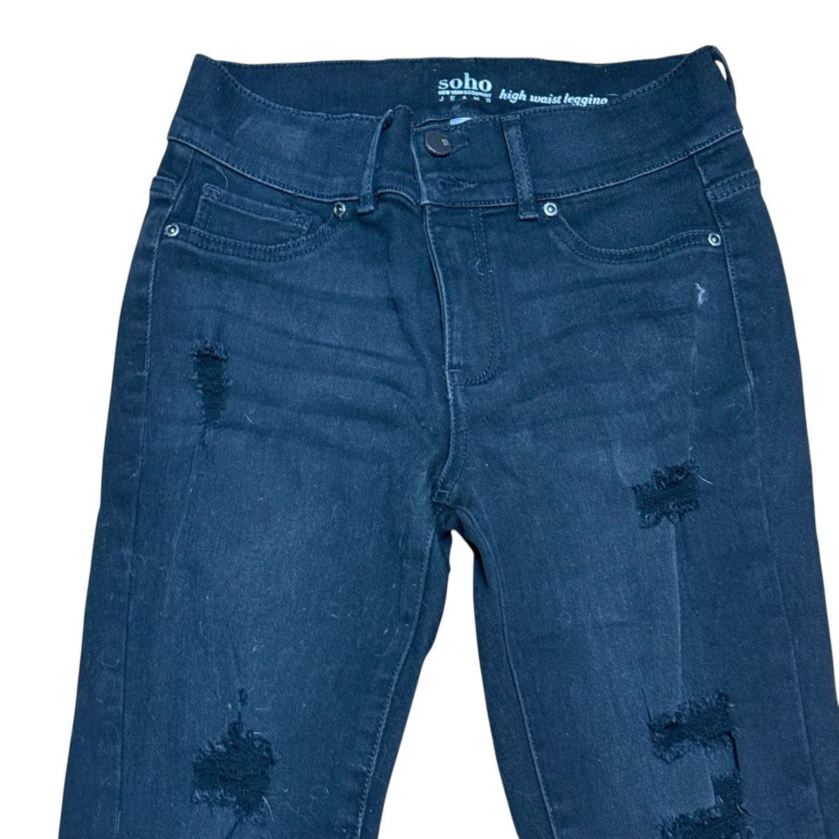 Other Soho black distressed High Waist Legging jeans Size 28" / US 6 / IT 42 - 2 Thumbnail