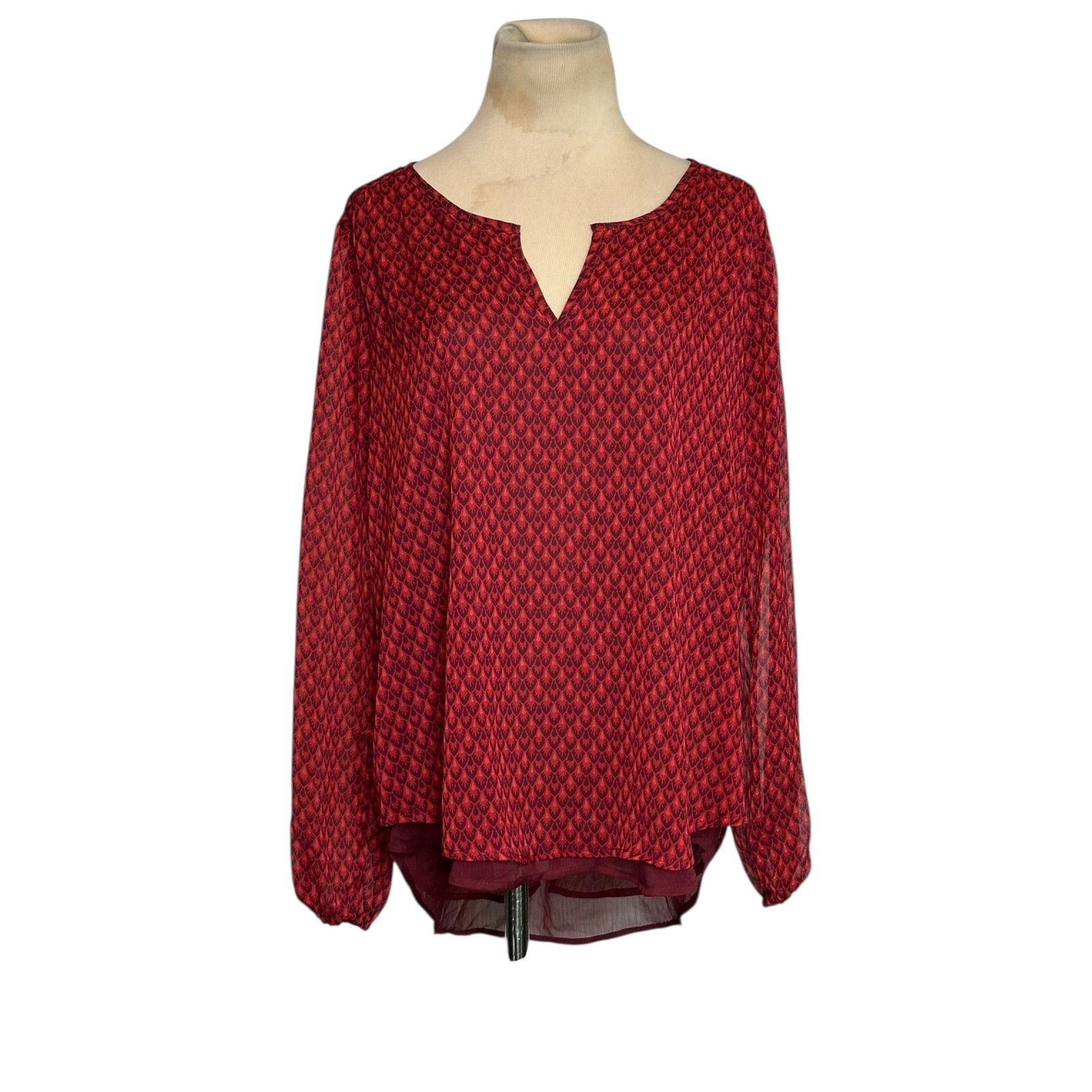 Lucky Brand Lucky Brand ref print long sleeved tunic blouse size Medium Size M / US 6-8 / IT 42-44 - 11 Thumbnail