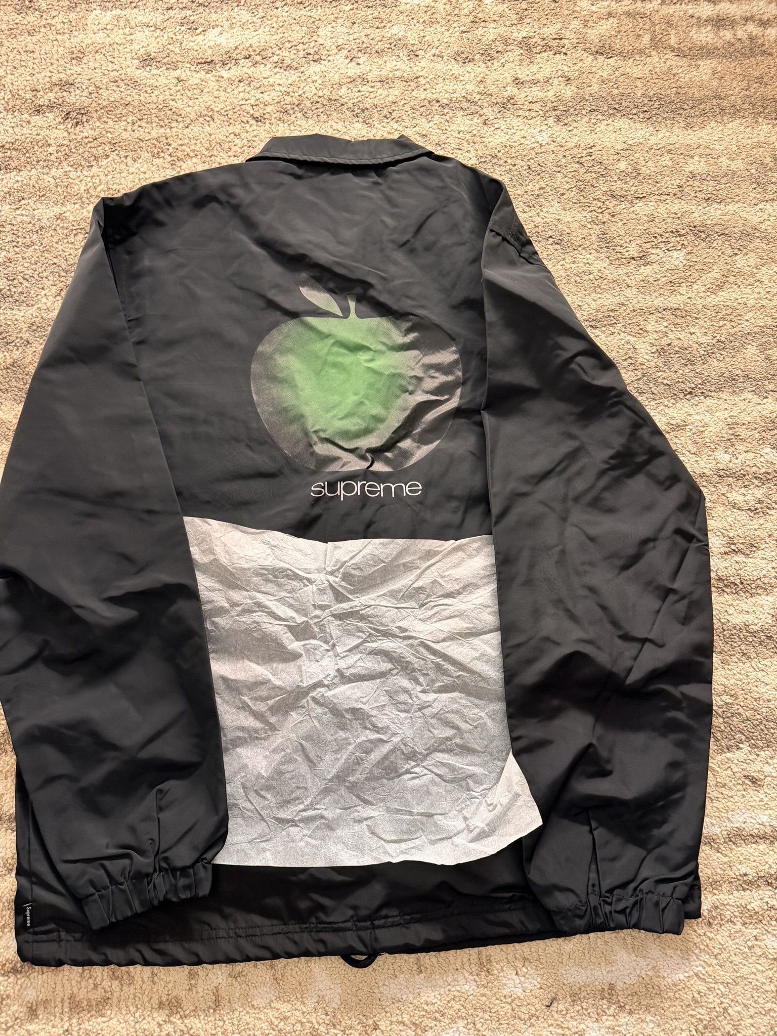 Supreme Apple Coaches Jacket Black Medium