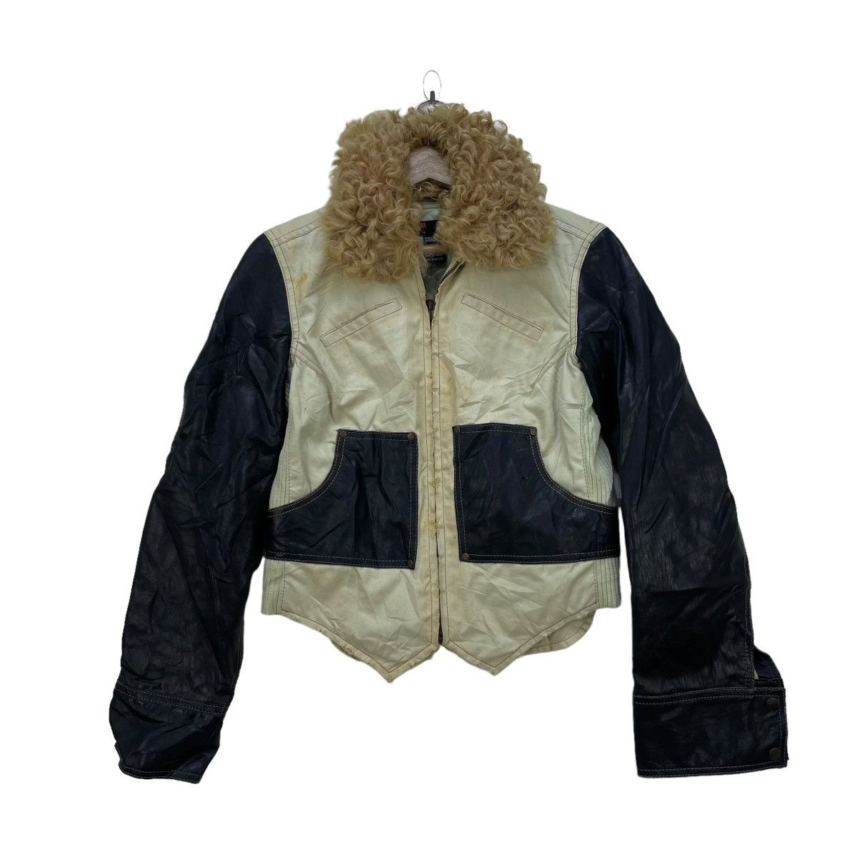 Designer × Diesel × Vintage Vintage Distressed Leather Madness Jacket Size S / US 4 / IT 40 - 2 Thumbnail