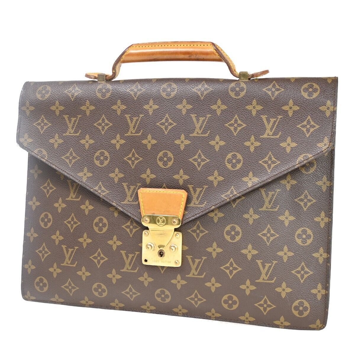 image of Louis Vuitton Serviette Conseiller Handbag in Brown, Men's