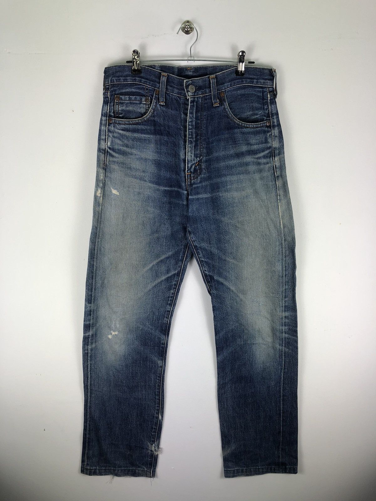 Levi's Vintage 90's LEVI'S 502 Big E Talon Zipper Redline Selvedge Size US 30 / EU 46 - 1 Thumbnail