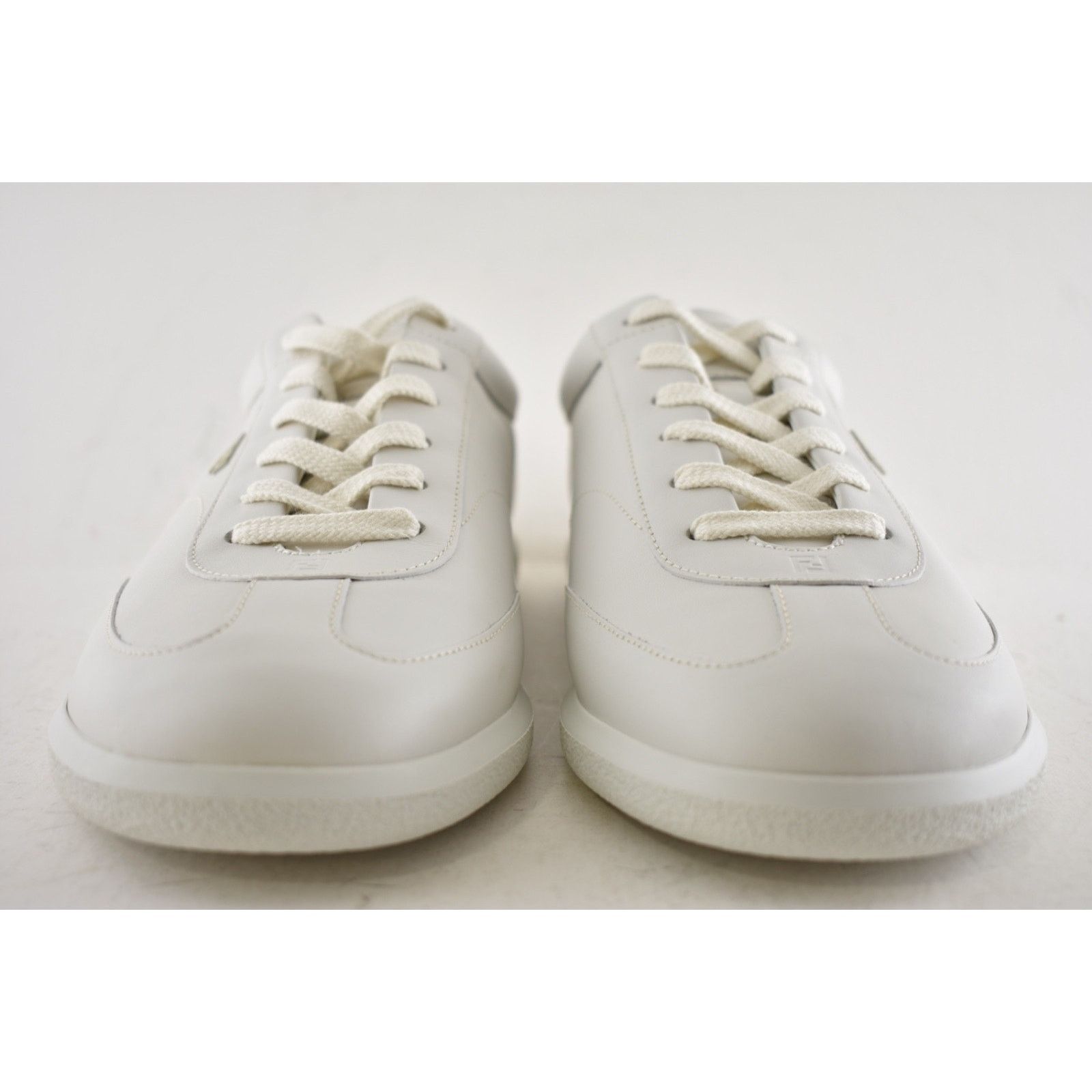 Fendi Fendi Light Bianco White Leather Low Top Sneakers US 13 Size US 13 / EU 46 - 7 Thumbnail