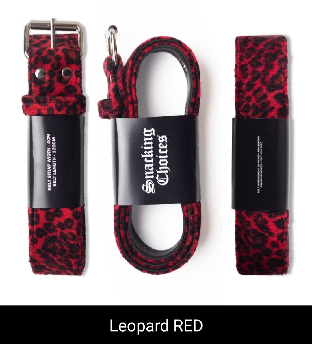 PPFM 💥Leopard Red y2k harajuku belt Size ONE SIZE - 1 Preview