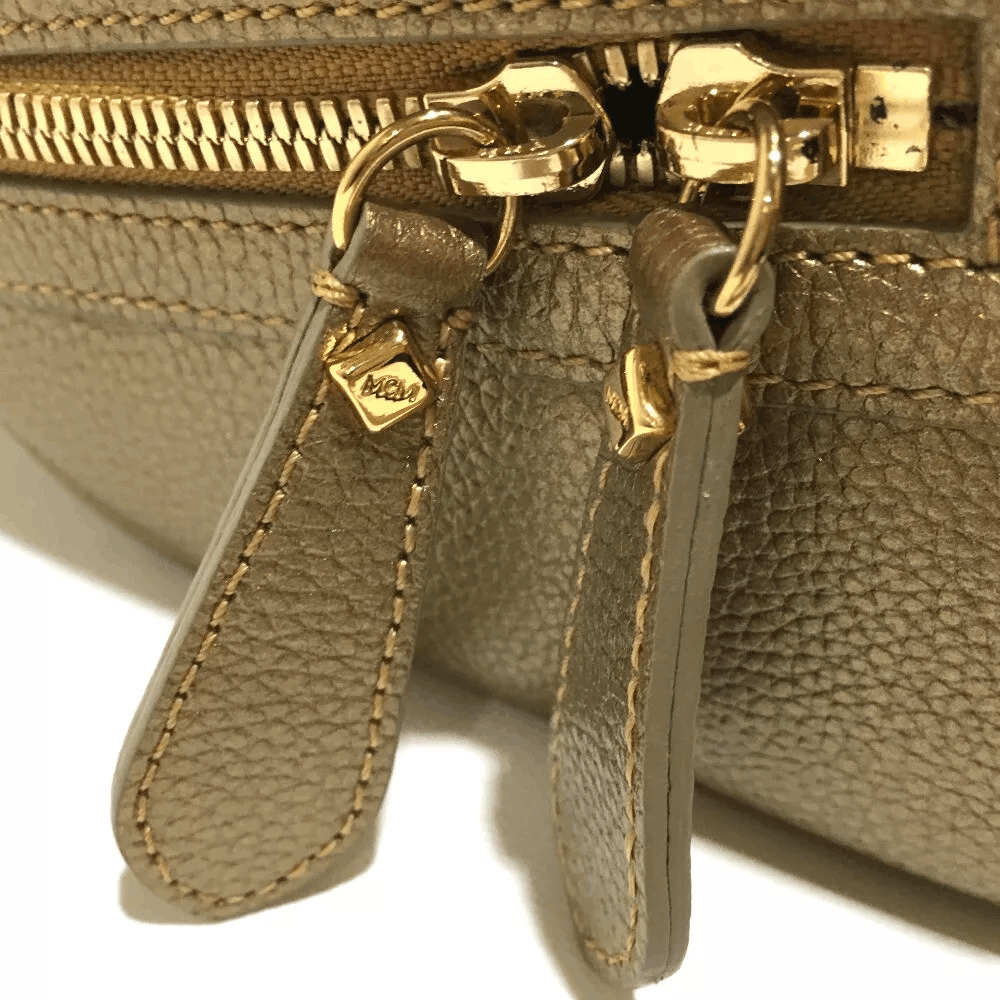 MCM MCM Logo Studs Mini Duffle Bag Hand Bag Gold Size ONE SIZE - 3 Thumbnail