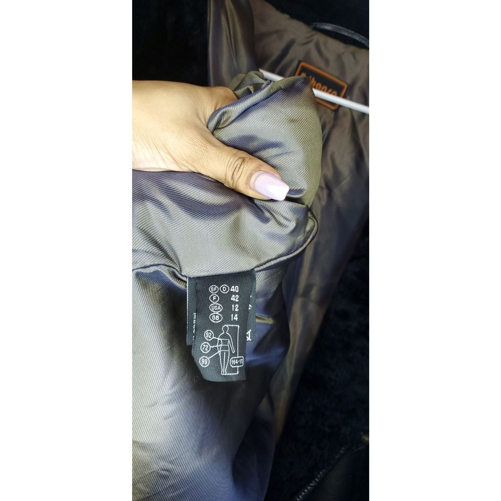 Other Frihansa Black Leather Jacket with Sherpa Collar Size 12 Size XL / US 12-14 / IT 48-50 - 5 Thumbnail