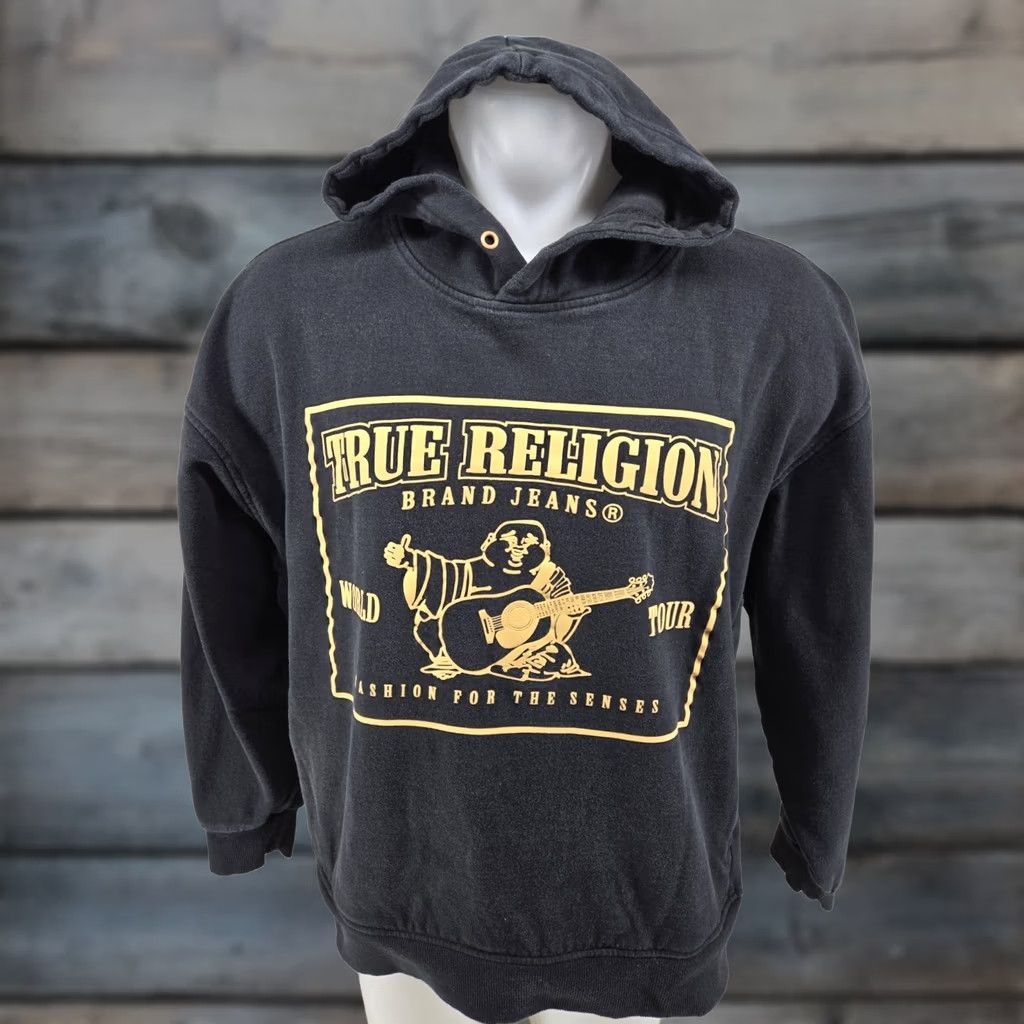 True Religion True Religion Hoodie Men XL Black Buddha Classic Pullover Full Zip Hooded Pockets Logo Size US XL / EU 56 / 4 - 1 Thumbnail