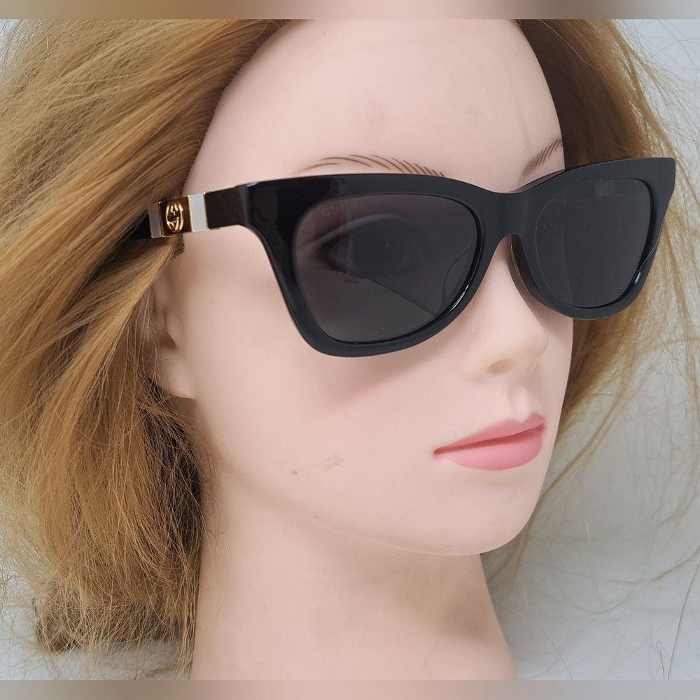 Gucci Gucci Sunglasses Cat Eye Mother of Pearl Black Gray GG0598S Size ONE SIZE - 9 Thumbnail