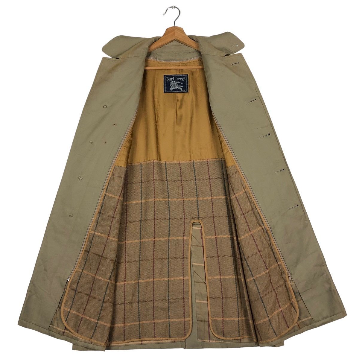 Burberry 🔥Vintage Burberrys Long Jacket Nova Check Lining Size US M / EU 48-50 / 2 - 14 Thumbnail