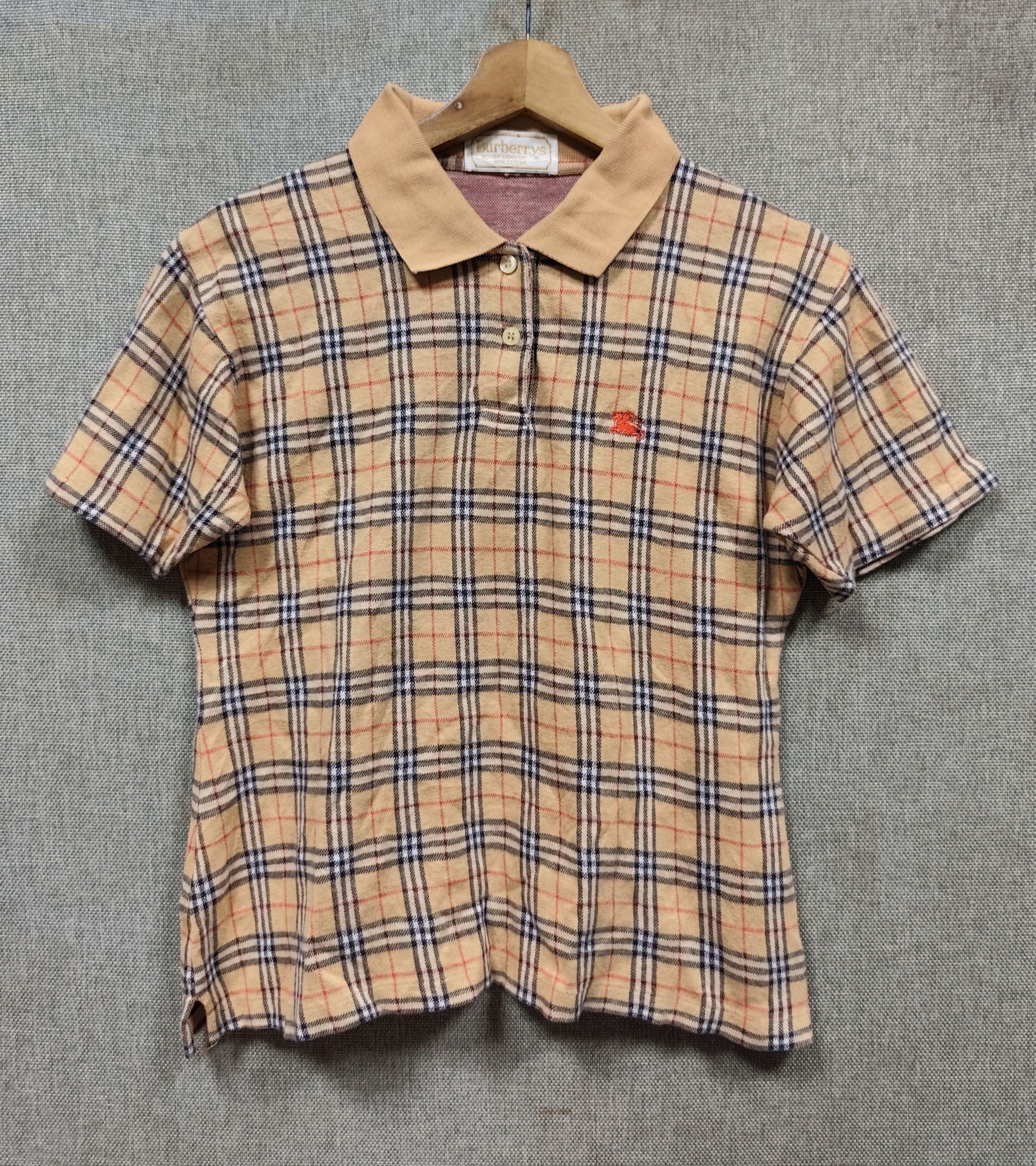 Vintage Burberry Nova Check Polo Shirt