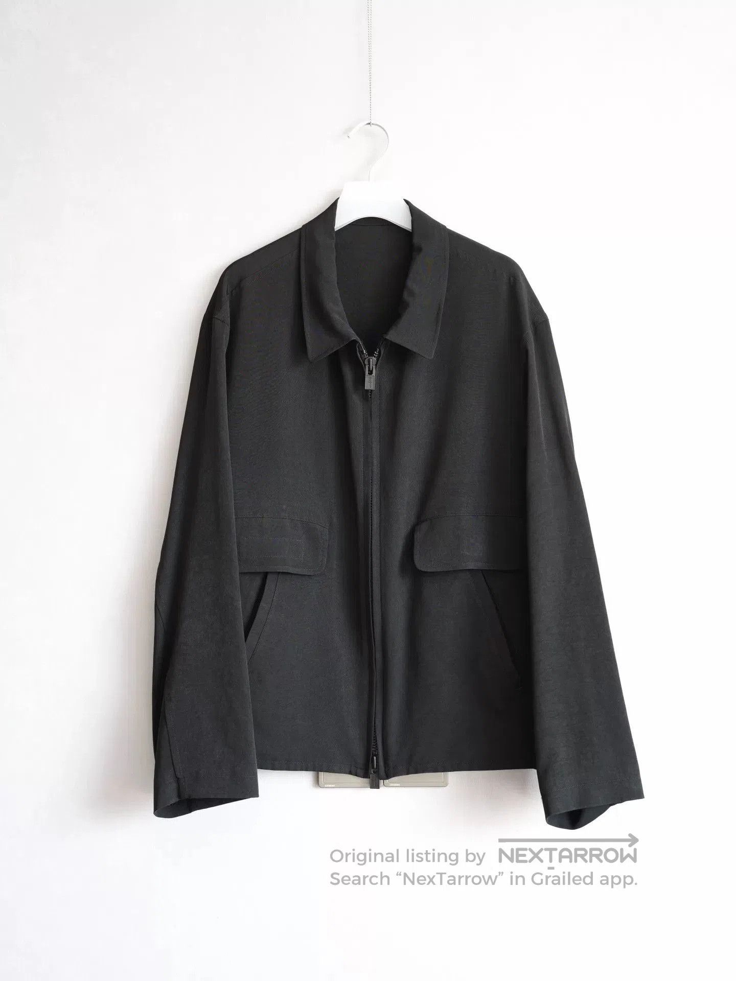 yohji yamamoto zipper jacket in black.