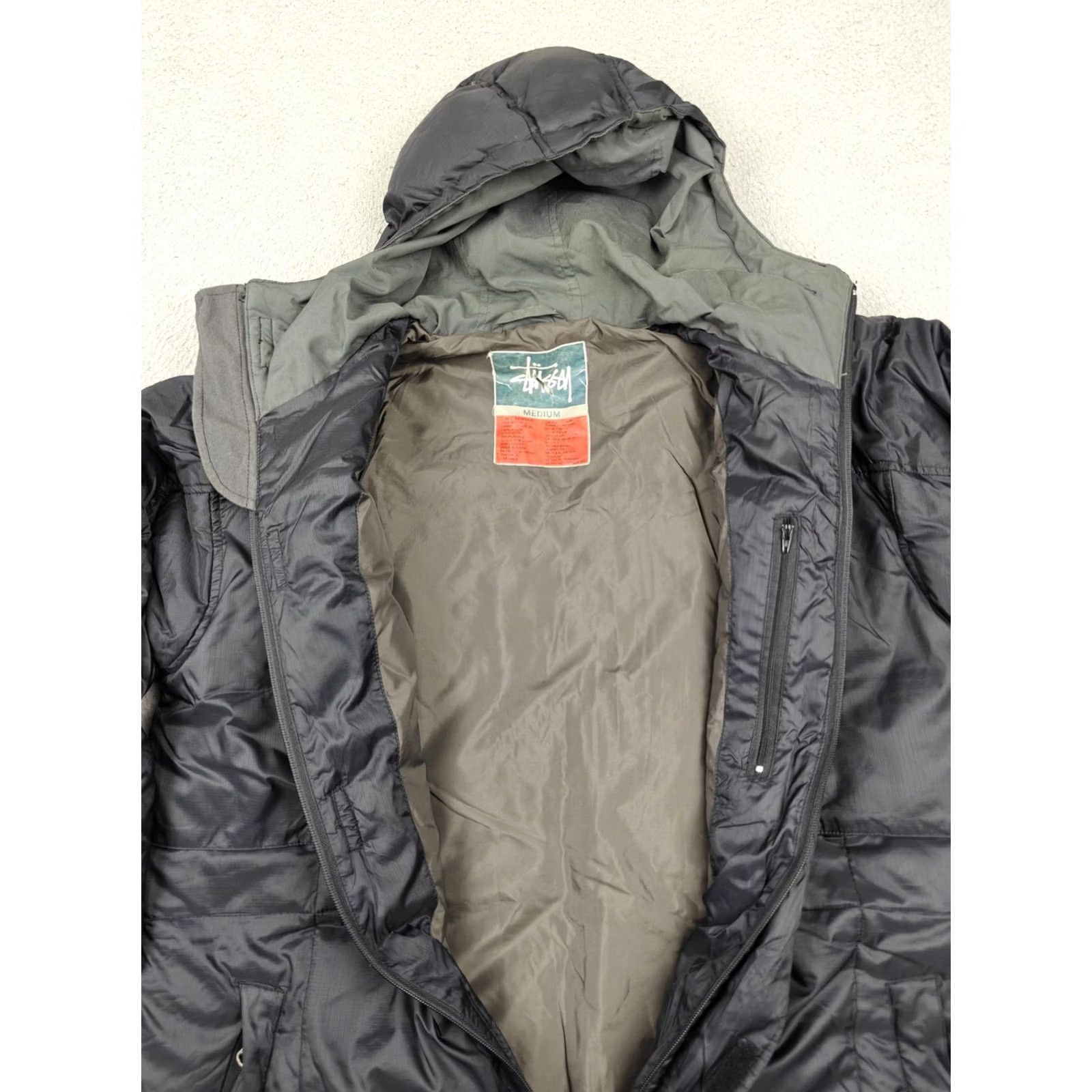 Vintage VINTAGE Stussy Jacket Mens M Black Goose Down Hooded Parka Insulated Coat Size US M / EU 48-50 / 2 - 3 Thumbnail