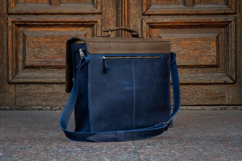 Handmade Leather business men's briefcase Size ONE SIZE - 2 Thumbnail