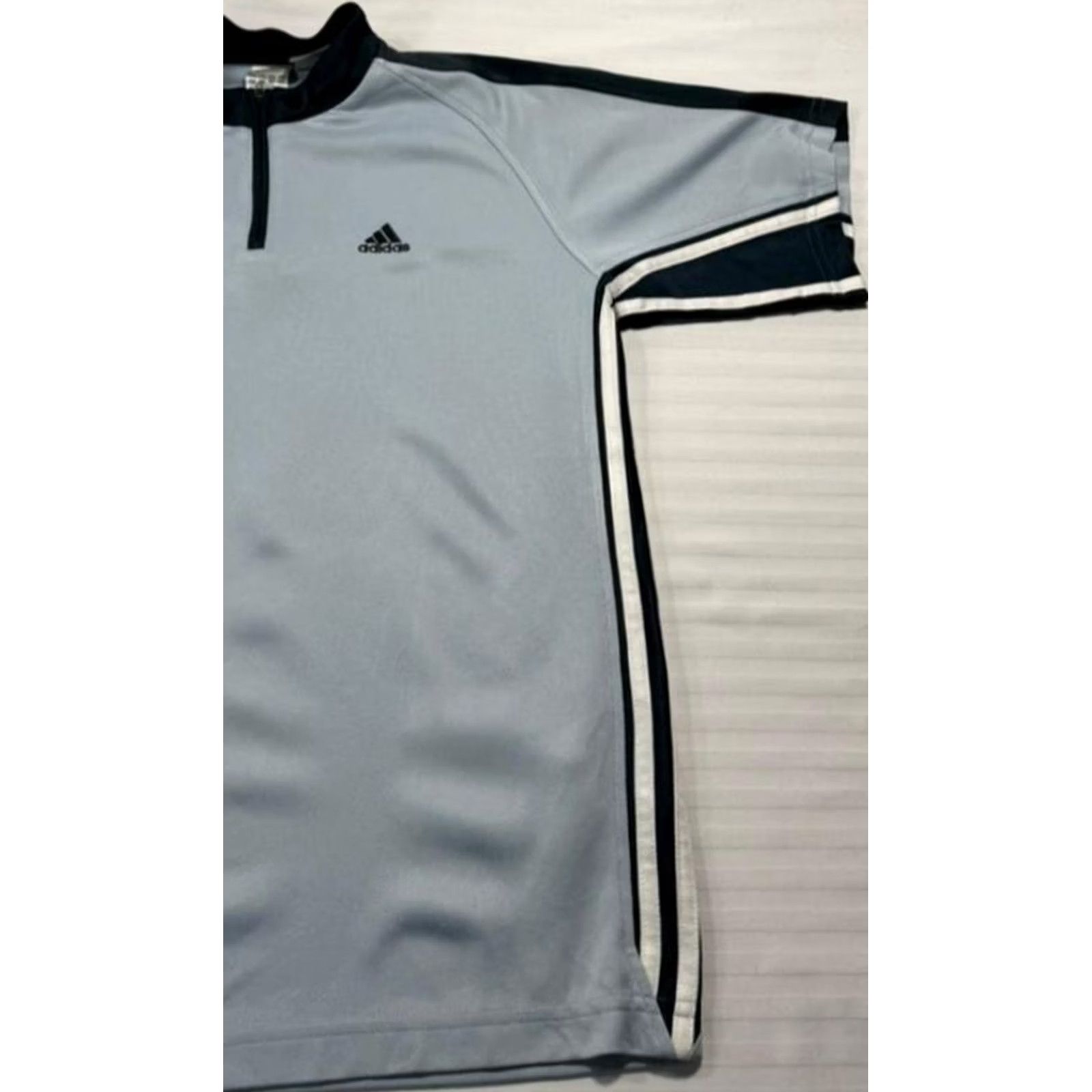 Adidas Adidas Roland Garros Men’s Light Blue 1/4 Zip Tennis Shirt M Size US M / EU 48-50 / 2 - 6 Thumbnail