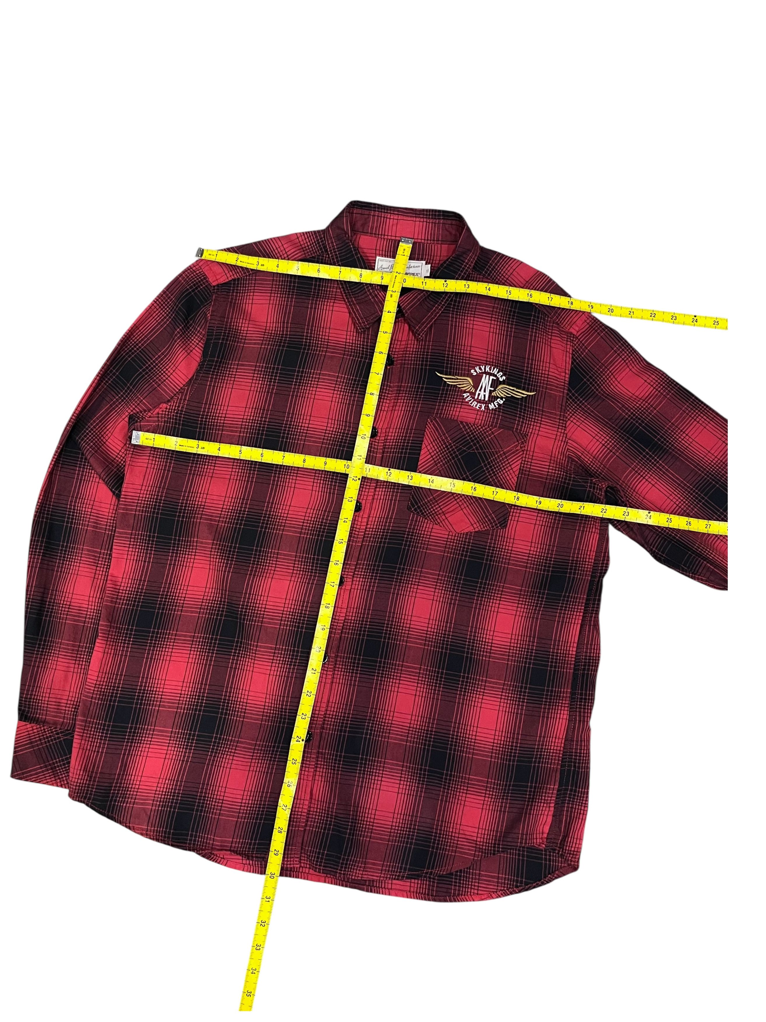 Avirex AVIREX SKYKINGS Big Embroidery Shadow Plaid Thin Cotton Size US M / EU 48-50 / 2 - 15 Thumbnail