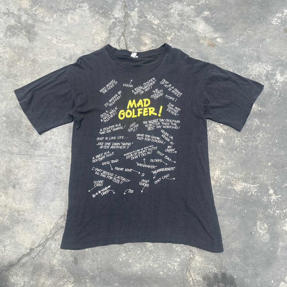 Vintage 90s Mad Golfer distressed tee B022 Size US M / EU 48-50 / 2 - 1 Thumbnail