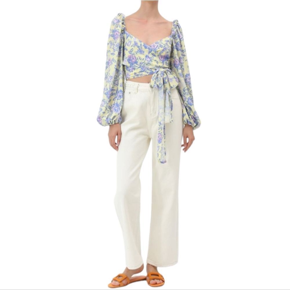 Other Yvonne & Love Floral Criss-Cross Bodies Adjustable Ties Wrap Size XL / US 12-14 / IT 48-50 - 5 Thumbnail