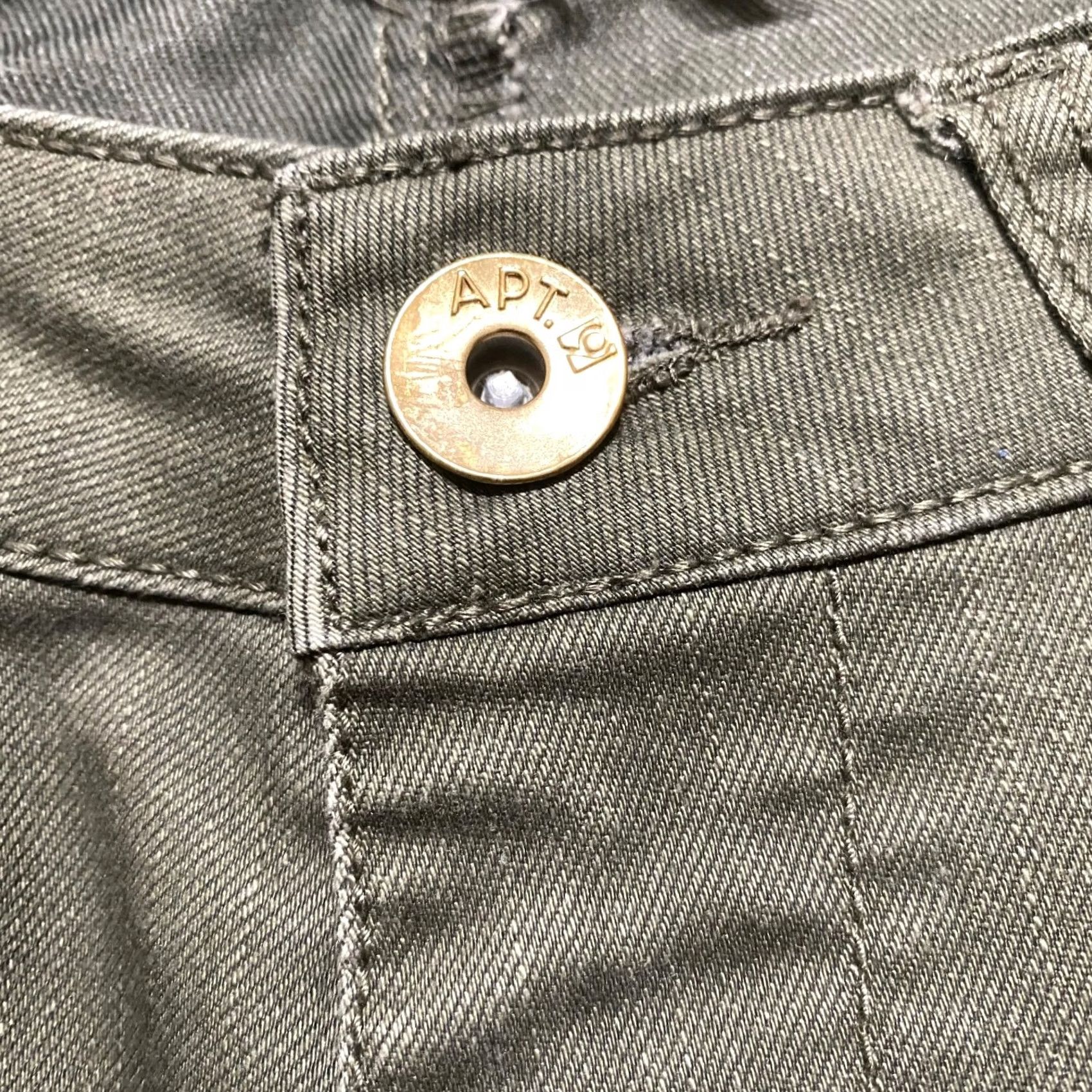 Apt. 9 Apt. 9 Jeans Green Denim Dark Wash Skinny Leg Crop Womens Size 2 Banded Mid Rise 5-Pocket Cotton Polyester Spandex Size 26" / US 2 / IT 38 - 4 Thumbnail