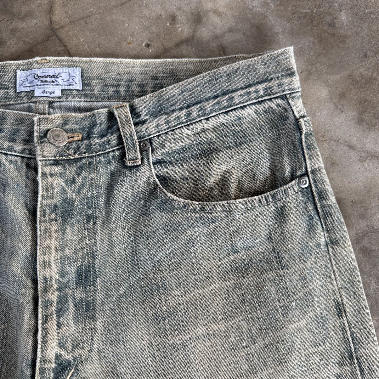 Japanese Brand W35x29.5 Vintage Connect Rusty Faded Denim Jean Pants Size US 35 - 8 Thumbnail