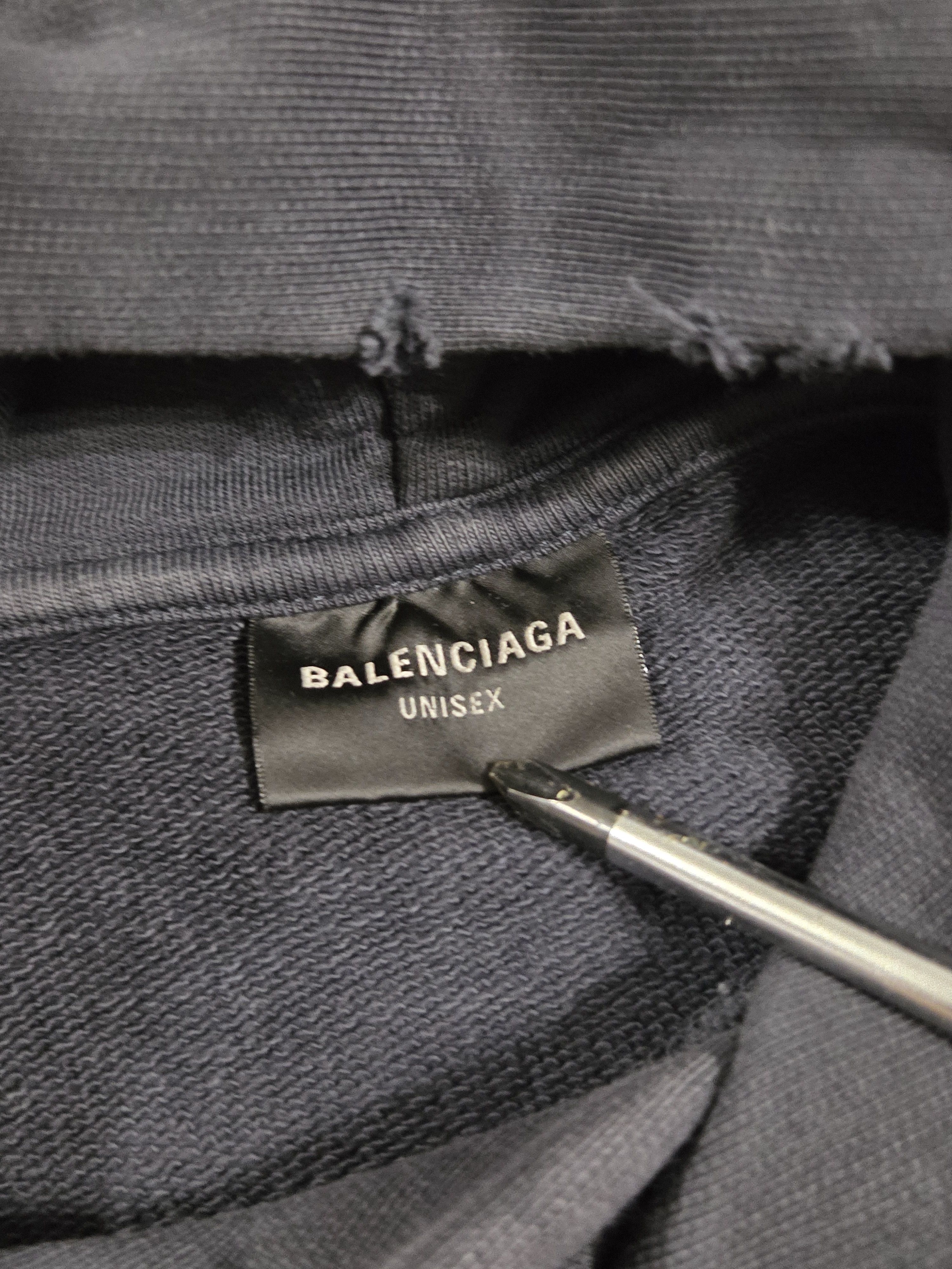 Balenciaga FW23 Be Kind Oversized Hoodie Washed Black Size US L / EU 52-54 / 3 - 4 Thumbnail