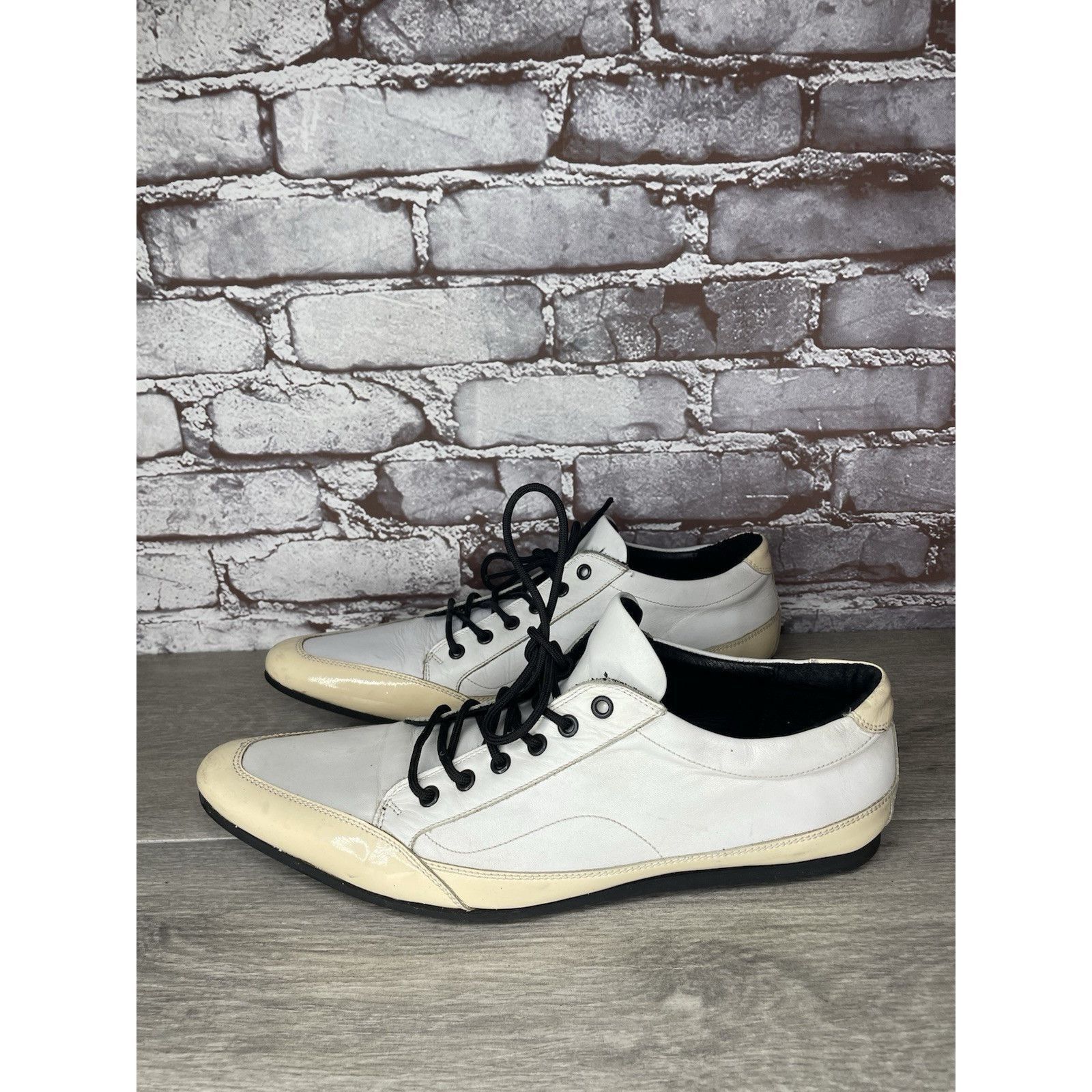 Vice Le Voice White Patent Leather Pointed Toe Oxfords Dress Shoe Size US 10.5 / EU 43-44 - 19 Thumbnail
