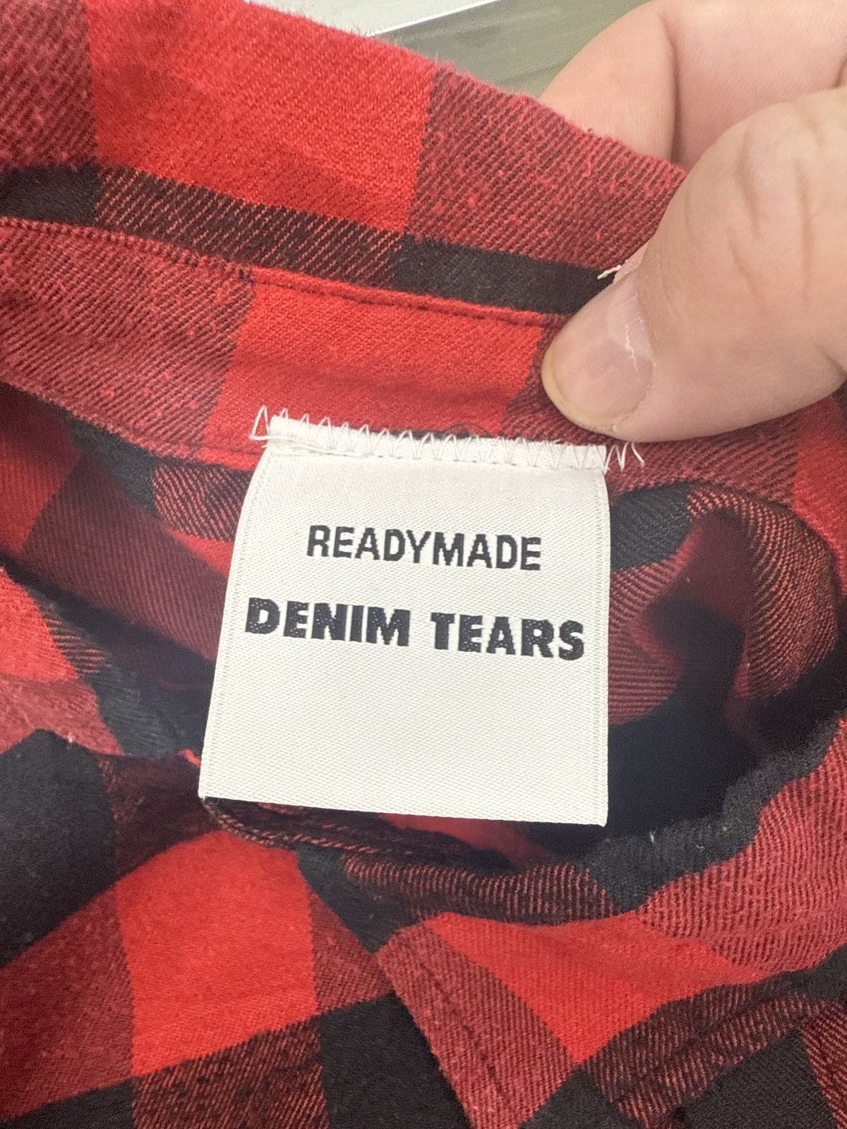 DENIM TEARS × READYMADE ReadyMade Denim Tears Check Shirt "Red" Size US S / EU 44-46 / 1 - 7 Thumbnail