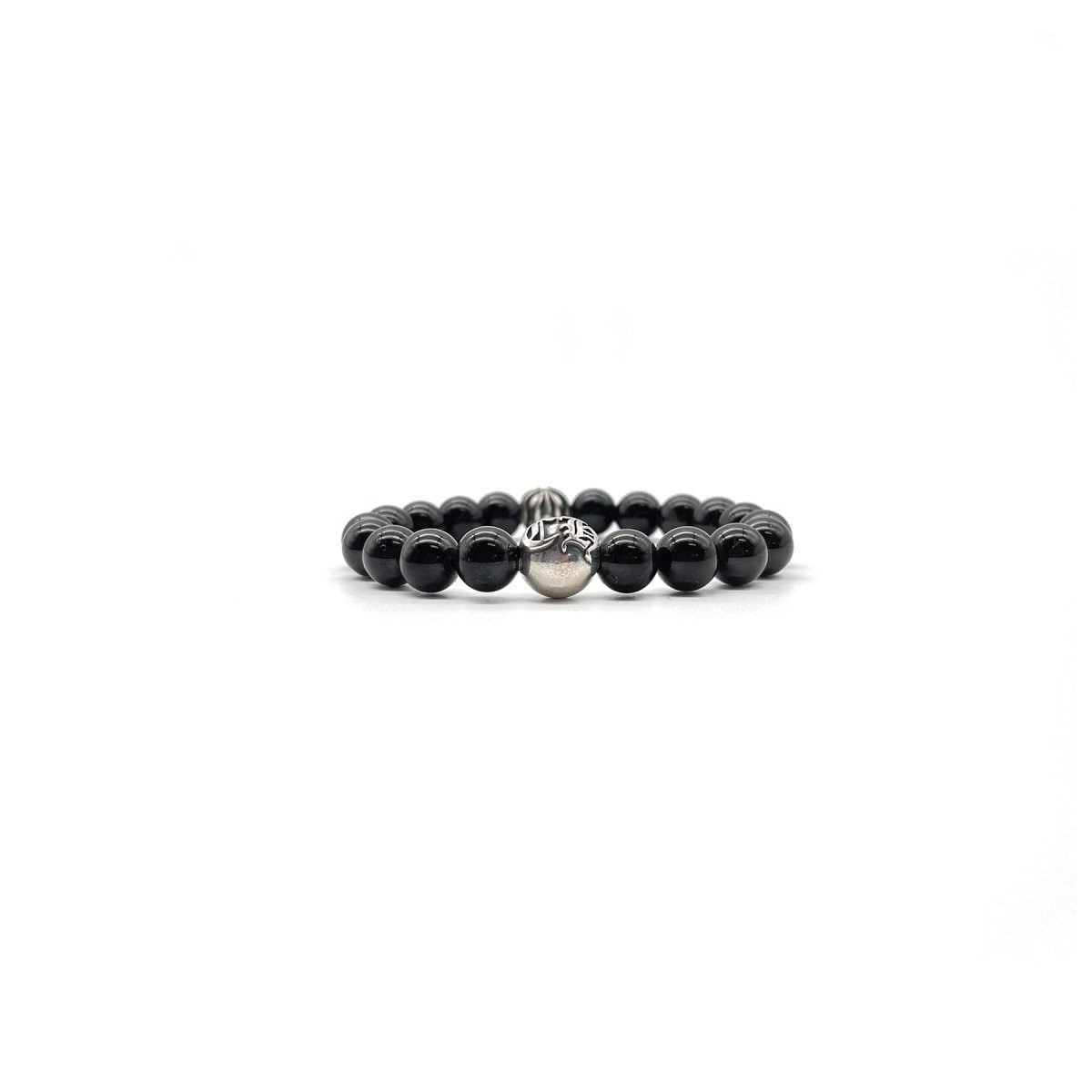 Chrome Hearts Chrome Hearts 10mm Black 2 Silver Bead Bracelet Size ONE SIZE - 2 Thumbnail