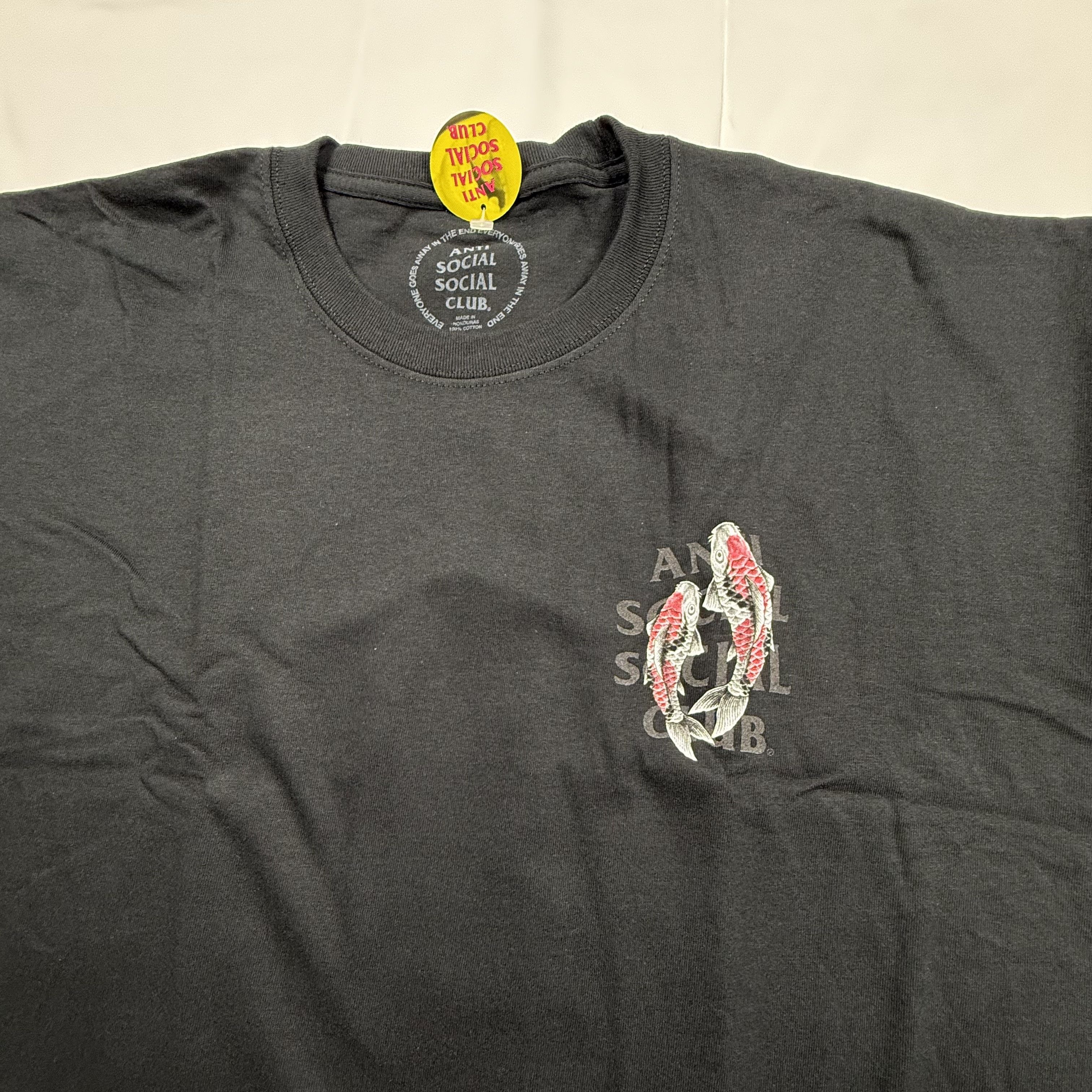 Anti Social Social Club Anti Social Social Club Mens Black Koi Fish T-Shirt 2XL Size US XXL / EU 58 / 5 - 3 Thumbnail