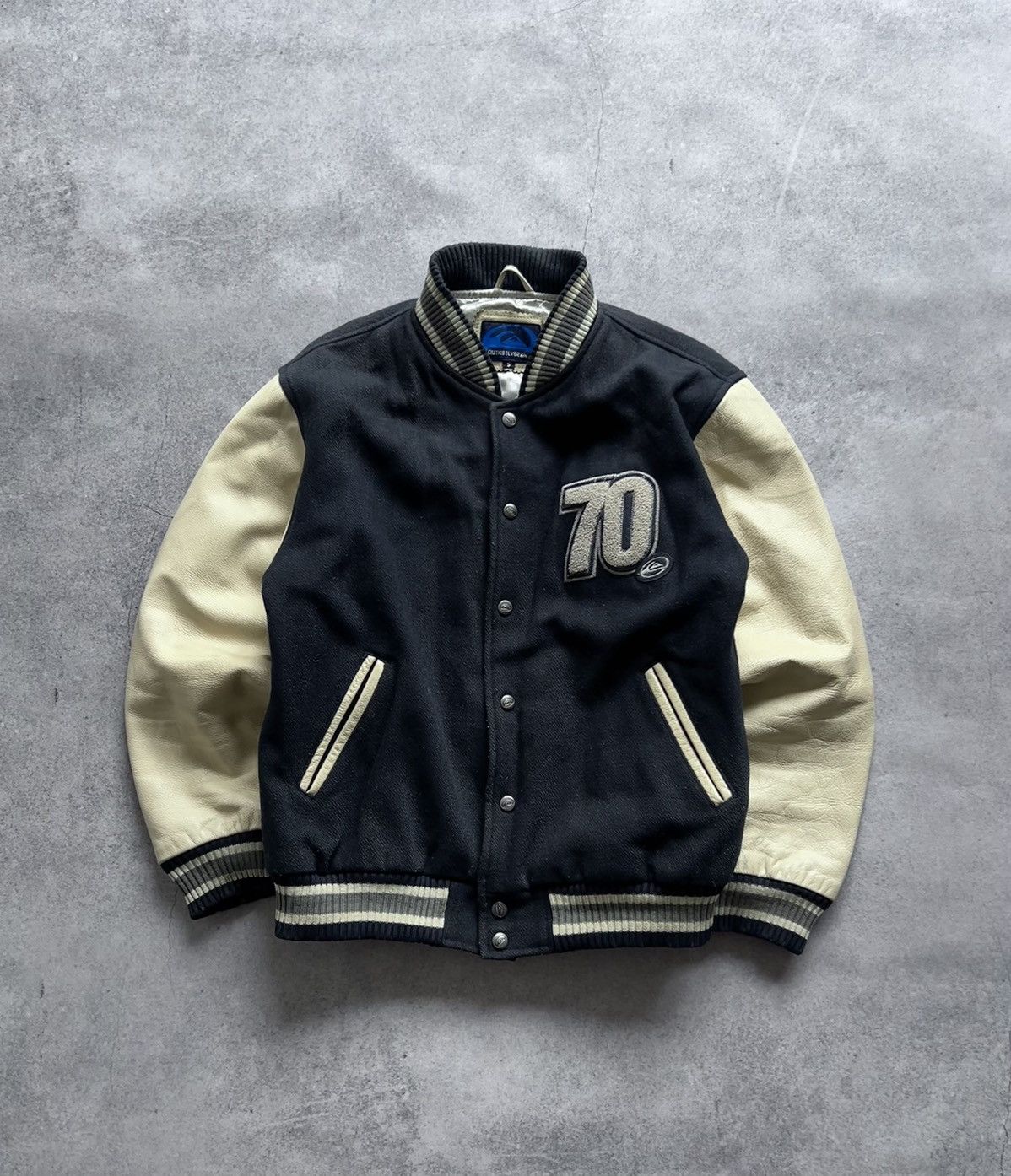 Quicksilver Vintage Quicksilver Varsity Bombers jacket Big logo 70 y2k Size US S / EU 44-46 / 1 - 1 Thumbnail
