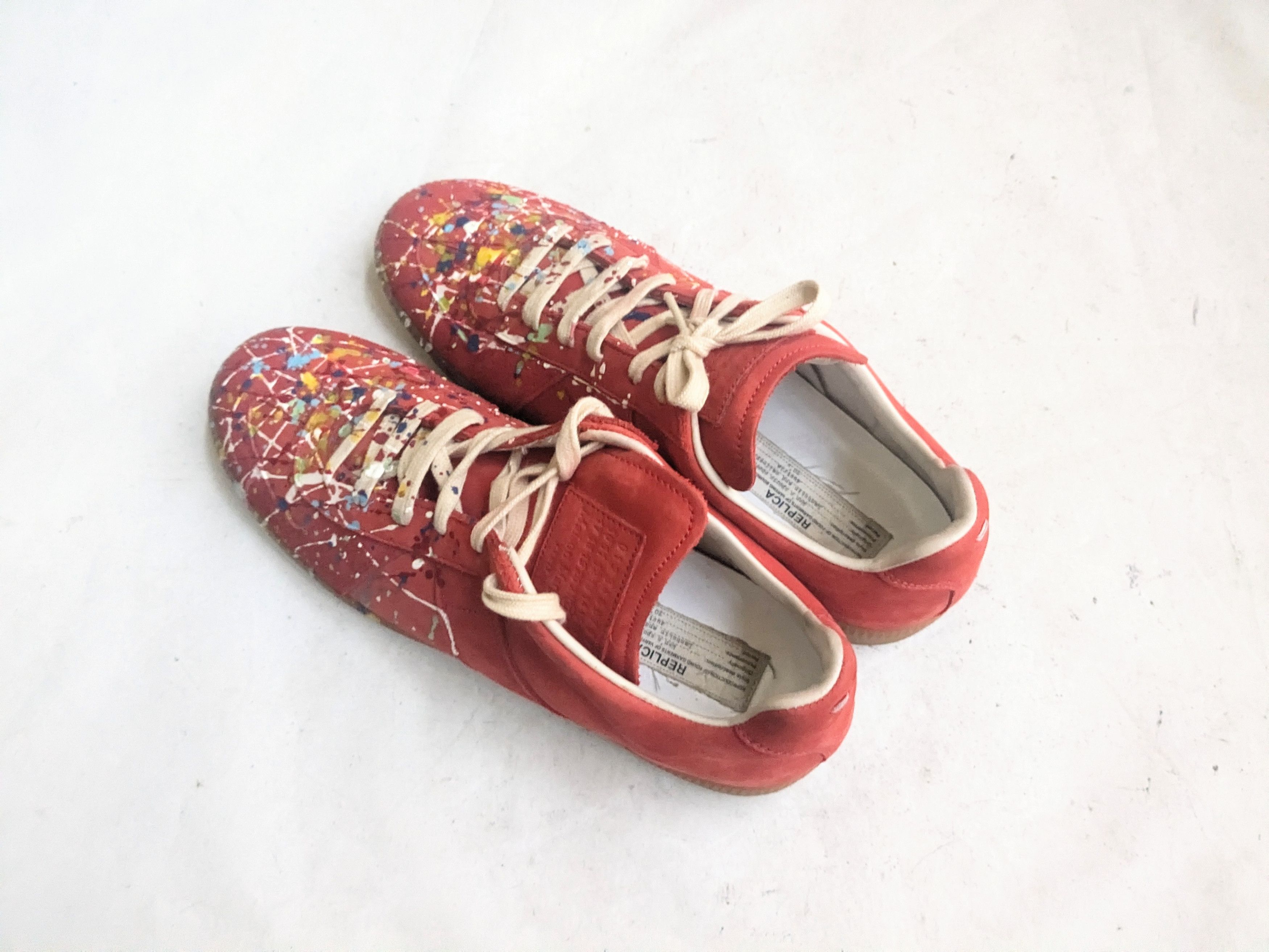 Maison Margiela Maison Margiela Replica GAT Red Paint Splatter 10 43 Size US 10 / EU 43 - 14 Thumbnail
