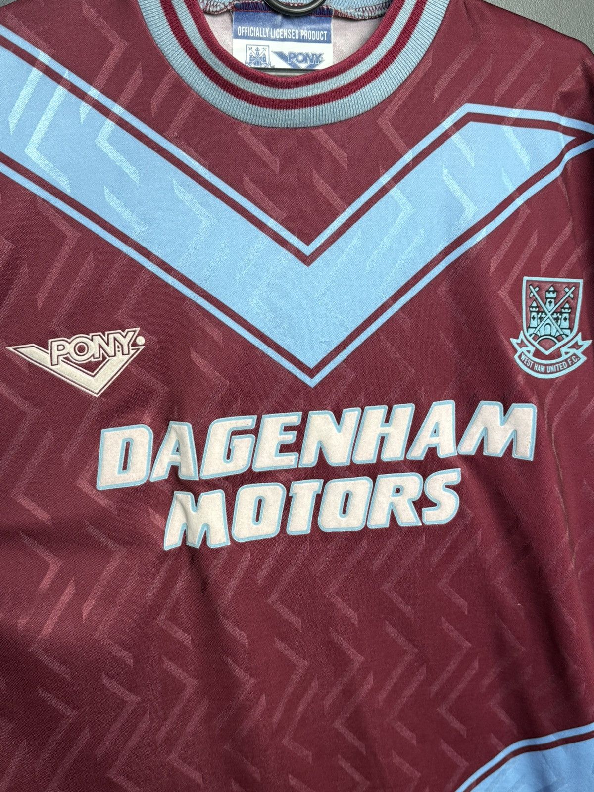 PONY West Ham United 93/95 Home Football Jersey Size US XL / EU 56 / 4 - 3 Thumbnail