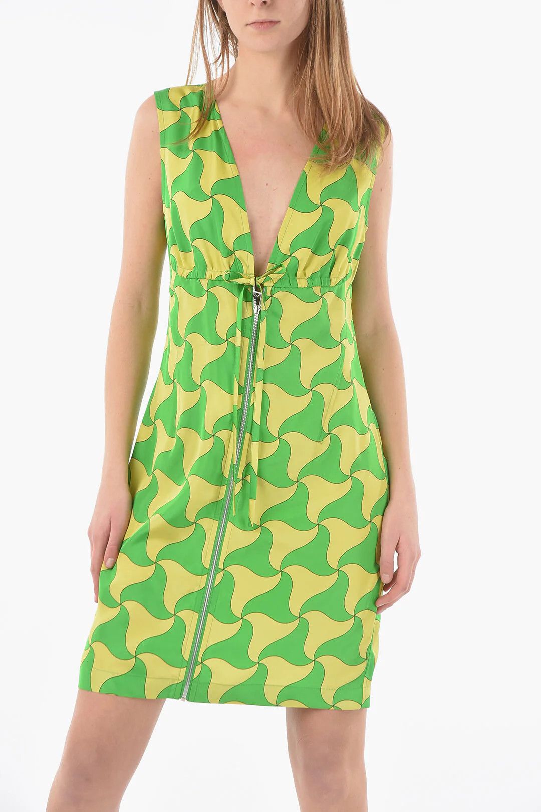 Bottega Veneta og1mm0426 Mini Dress in Yellow Size XS / US 0-2 / IT 36-38 - 4 Thumbnail