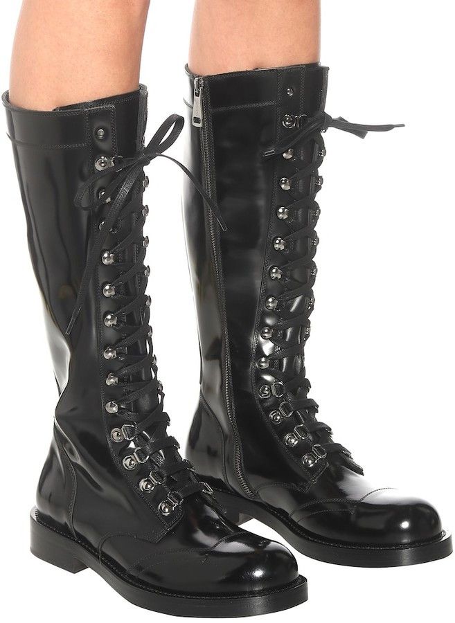 Dolce & Gabbana o1y0825 Leather Boots in Black Size US 4 / IT 34 - 4 Thumbnail