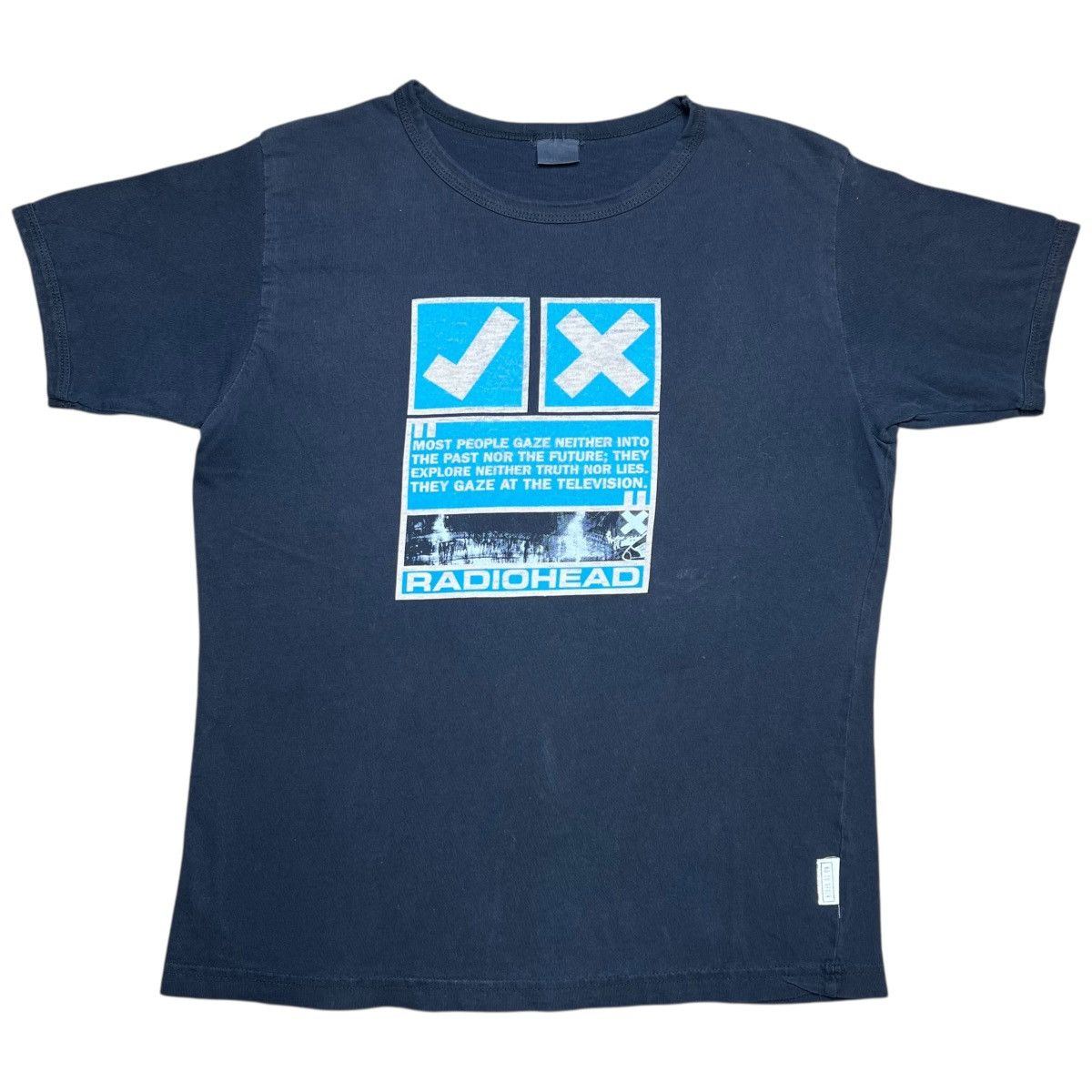Band Tees Vtg 1997 Radiohead OK Computer W.A.S.T.E. Products Band Tee Size US L / EU 52-54 / 3 - 1 Thumbnail
