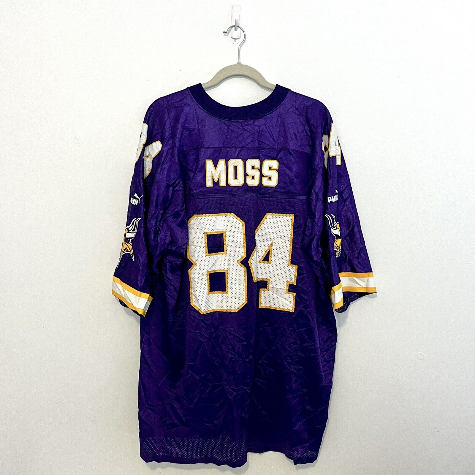 Puma 2000s Randy Moss #84 Minnesota Vikings Puma NFL Jersey 2XL Size US XXL / EU 58 / 5 - 1 Thumbnail