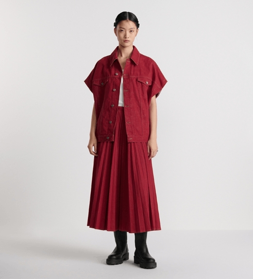Dior o1w1db10326 512J04 Mid-Length Skirt in Bright Red Size 27" / US 4 / IT 40 - 3 Thumbnail