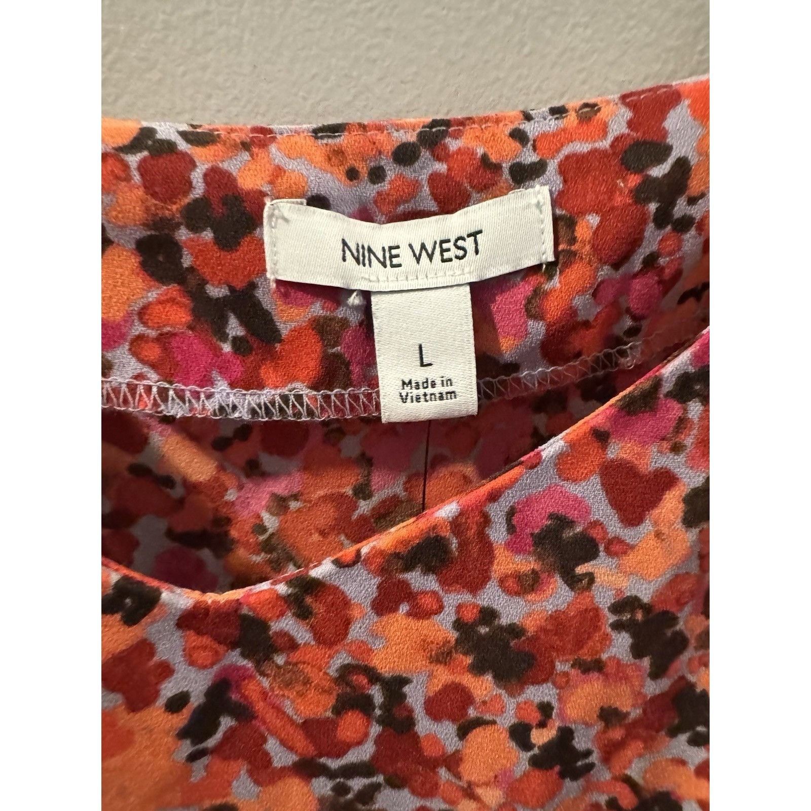Nine West Nine West Pink Speckled Spaghetti Strap Lightweight Tank Blo Size L / US 10 / IT 46 - 2 Thumbnail