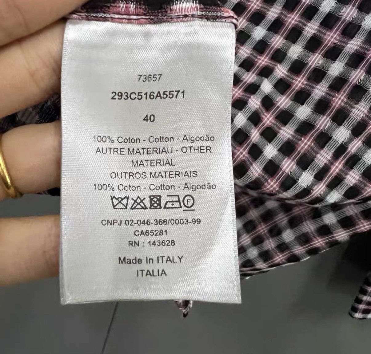 Dior Dior Plaid Single-breasted Long Sleeve Shirt J41 Size US XXS / EU 40 - 5 Thumbnail
