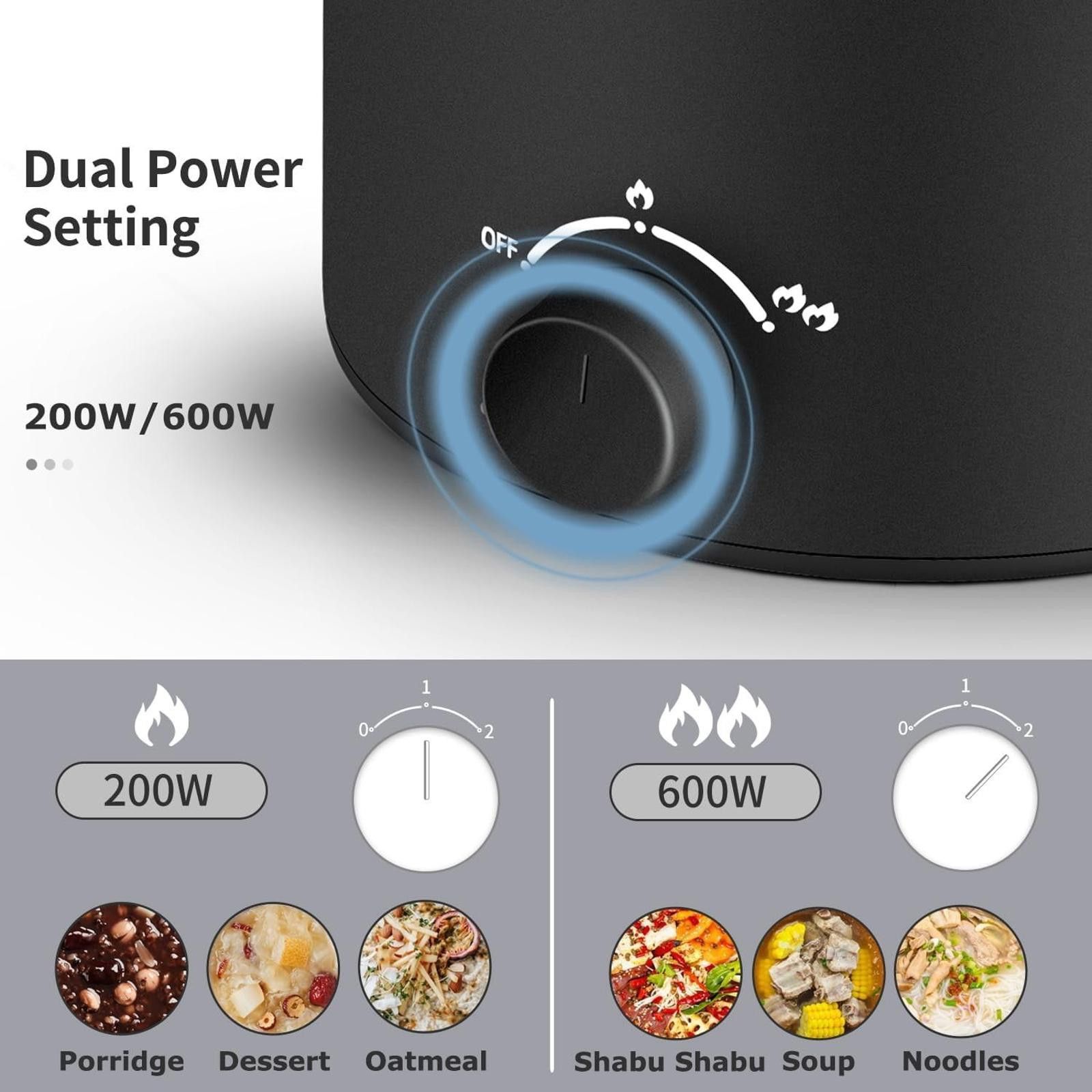 Other Topwit 1.2L Electric Hot Pot for Cooking, Non-Stick Size ONE SIZE - 4 Thumbnail