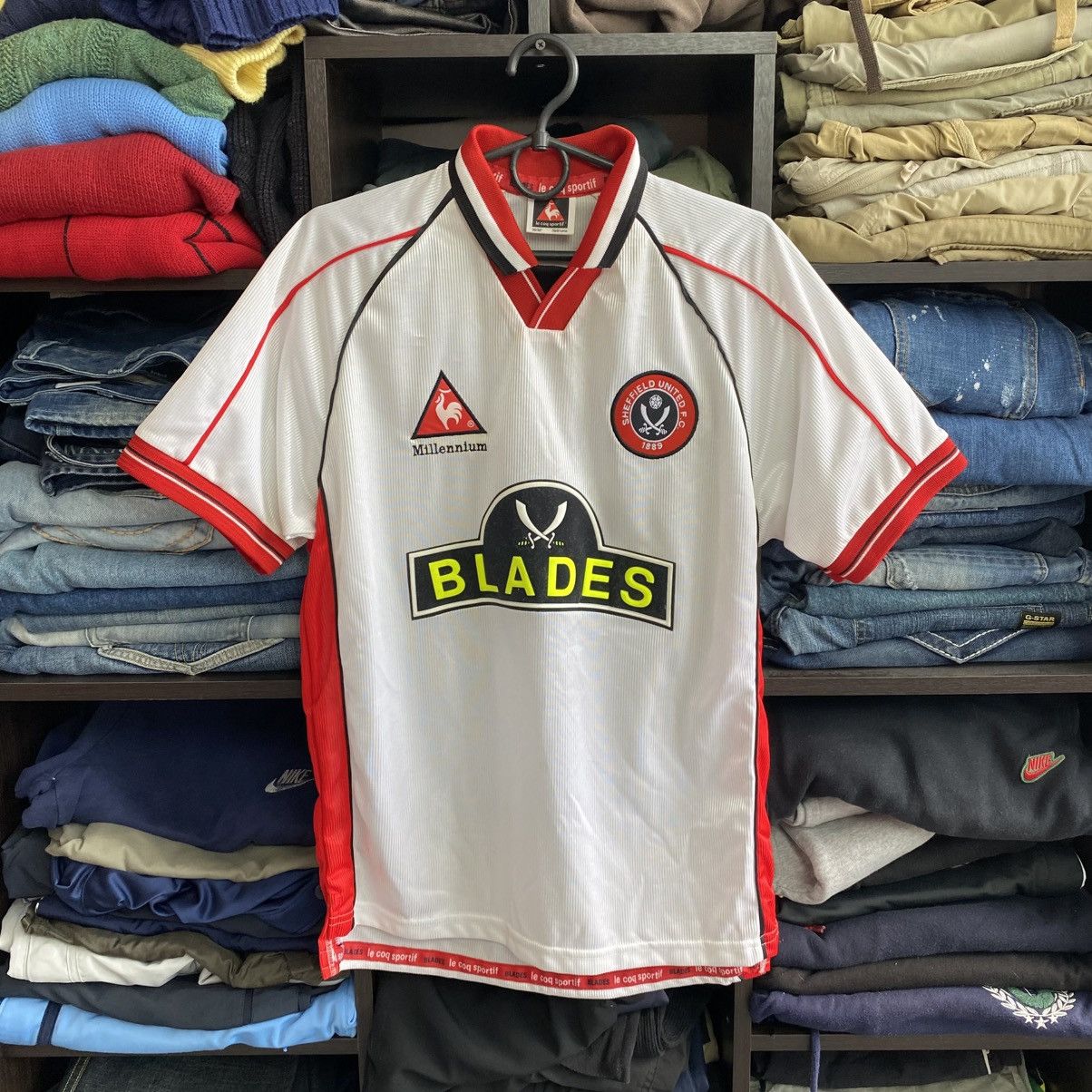 Le Coq Sportif Vintage Le Coq Sportif Sheffield United 90’s Blades jersey Size US S / EU 44-46 / 1 - 1 Thumbnail