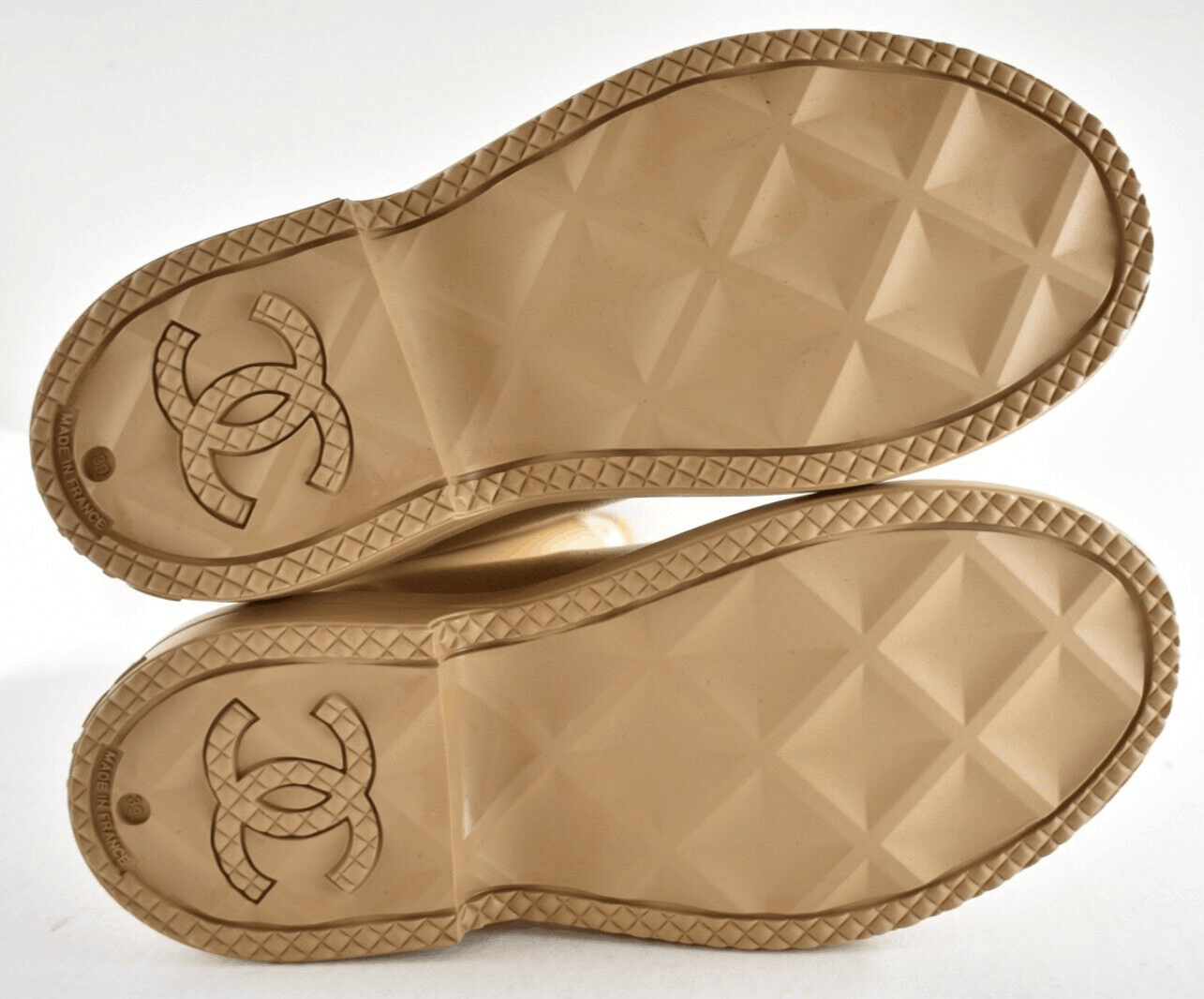 靴 chanel galoshes 38size chanel galoshes 38size