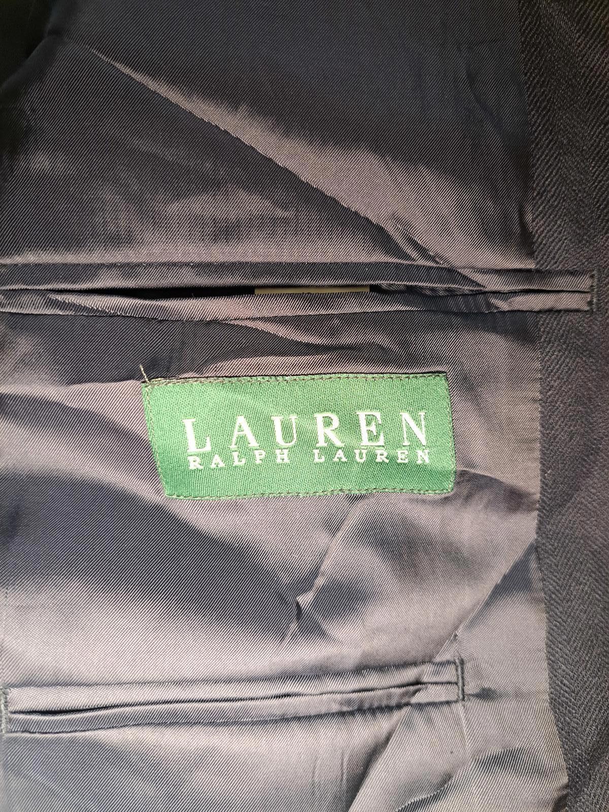 Polo Ralph Lauren Ralph Lauren Sport Coat Mens 48L Black Herringbone 100% Wool Size 48L - 2 Thumbnail