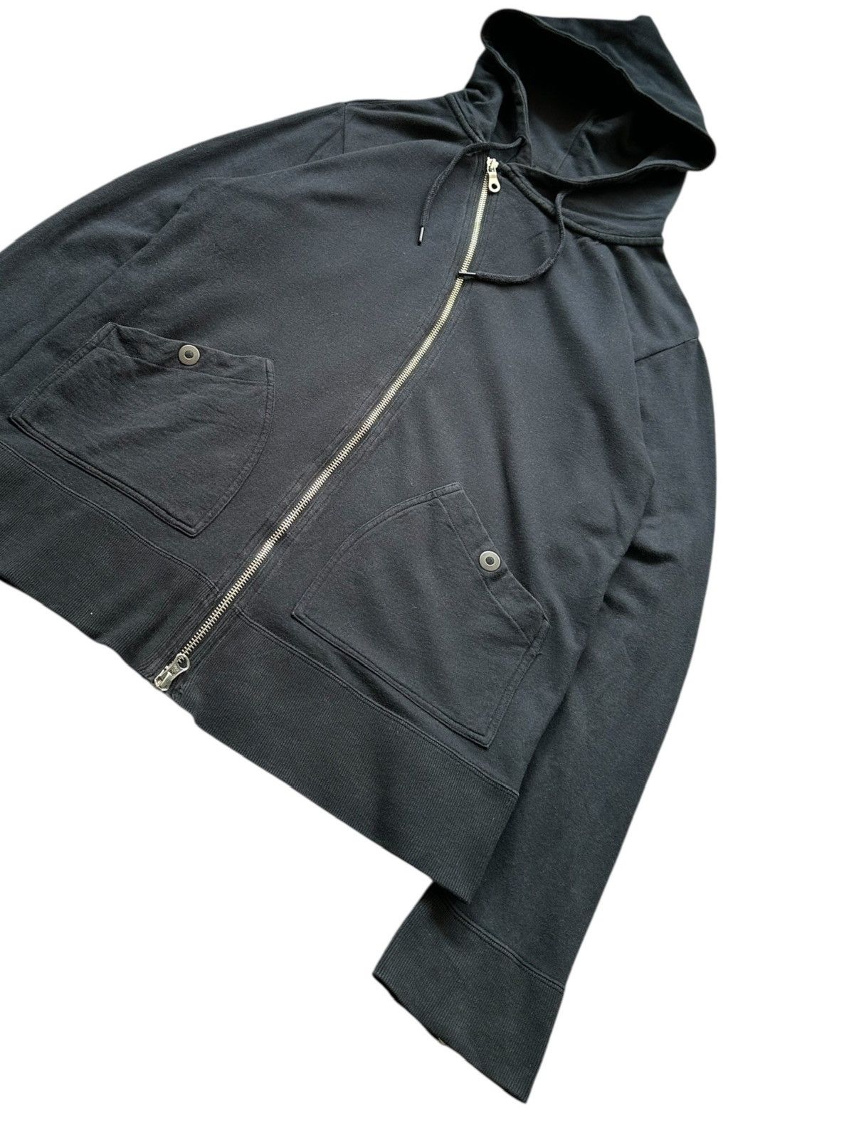 Japanese Brand 2006SS - Comme Ca Ism asymmetric zipper hoodie Size US M / EU 48-50 / 2 - 5 Thumbnail